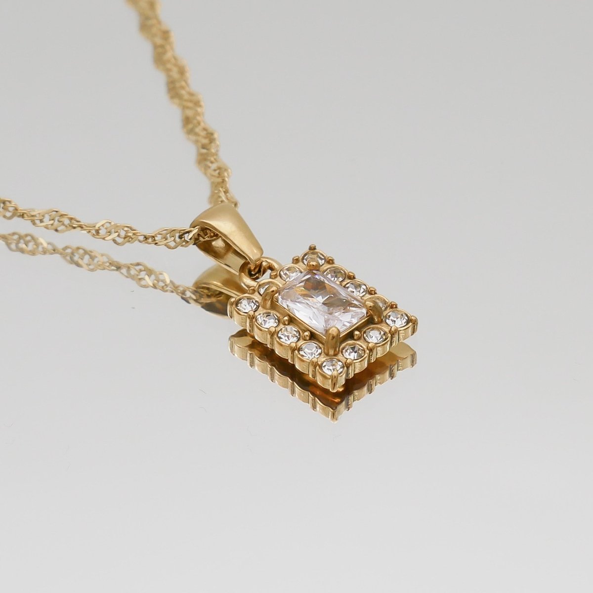 Gaia Gemstone Tablet Necklace - ISMI JEWELS
