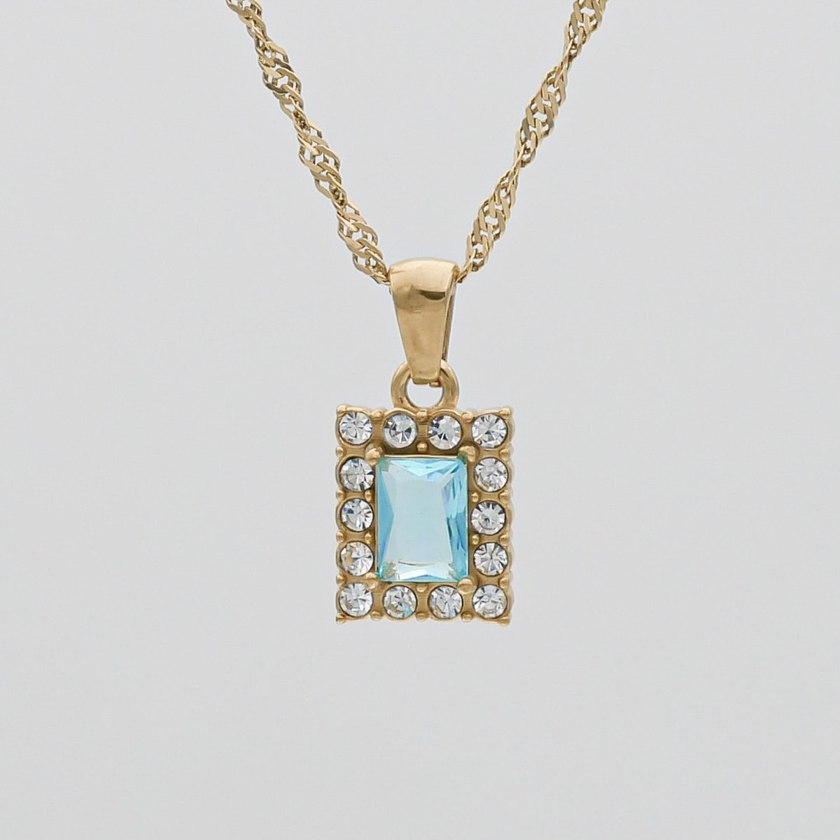 Gaia Gemstone Tablet Necklace - ISMI JEWELS