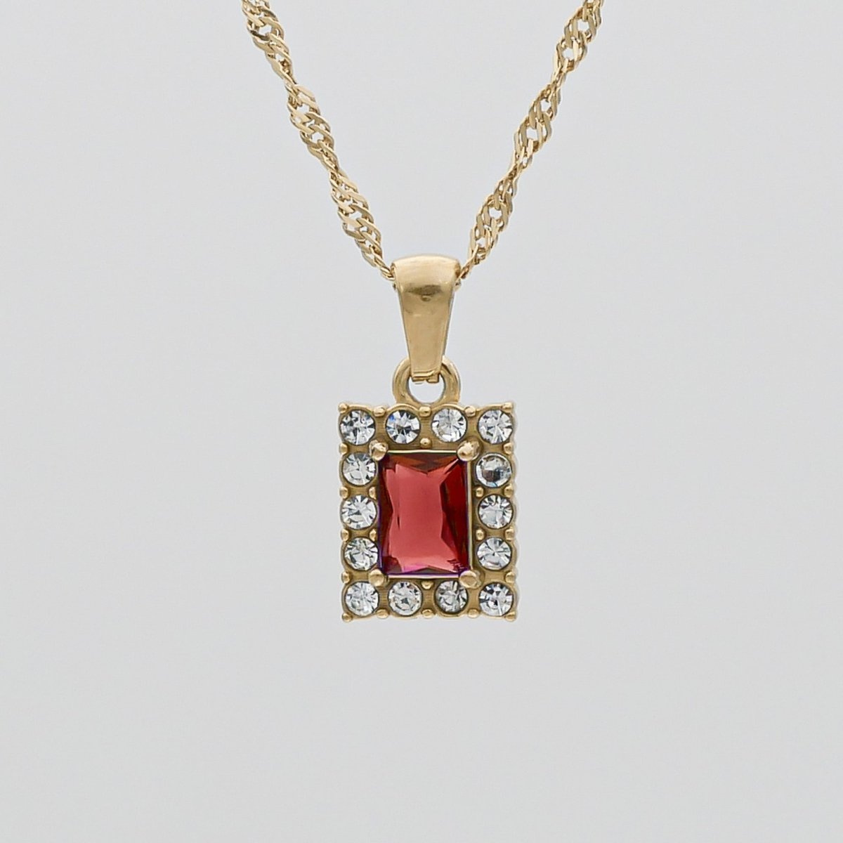Gaia Gemstone Tablet Necklace - ISMI JEWELS