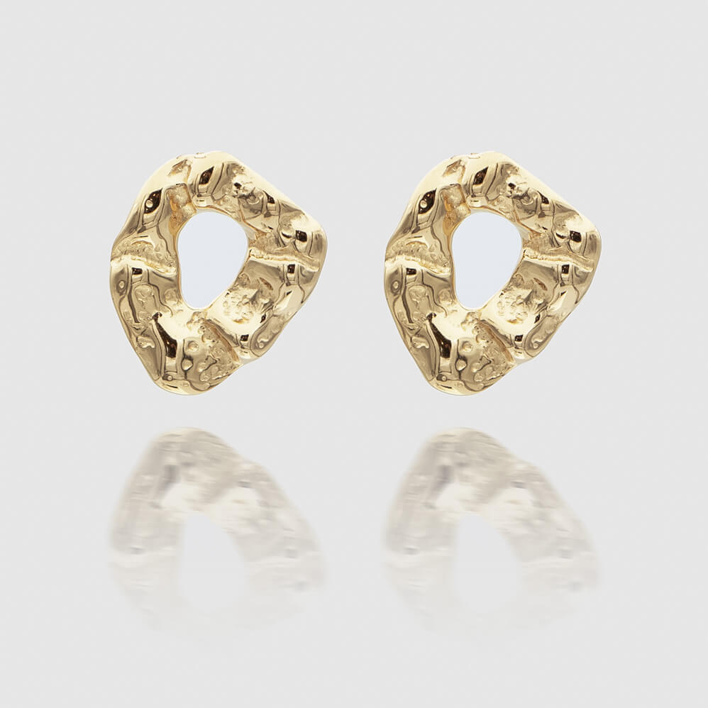 Gizelle Hammered Earrings - ISMI JEWELS