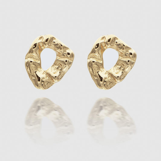 Gizelle Hammered Earrings - ISMI JEWELS