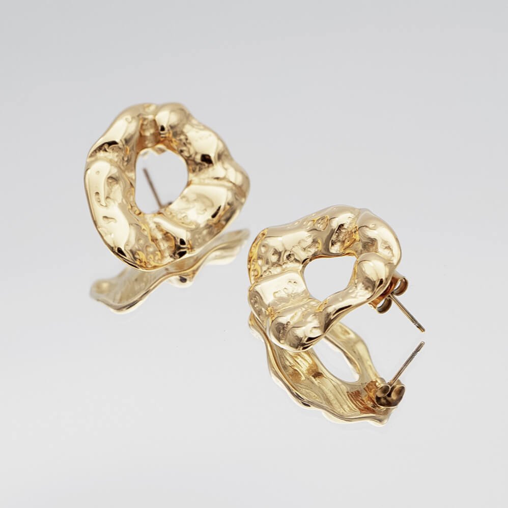 Gizelle Hammered Earrings - ISMI JEWELS