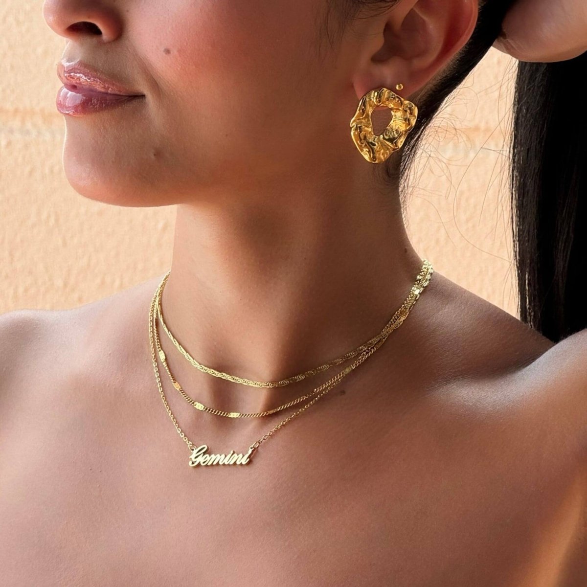 Gizelle Hammered Earrings - ISMI JEWELS