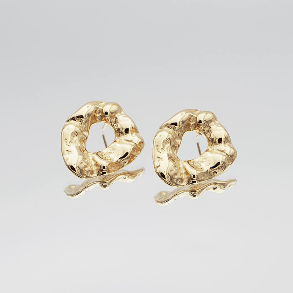 Gizelle Hammered Earrings - ISMI JEWELS