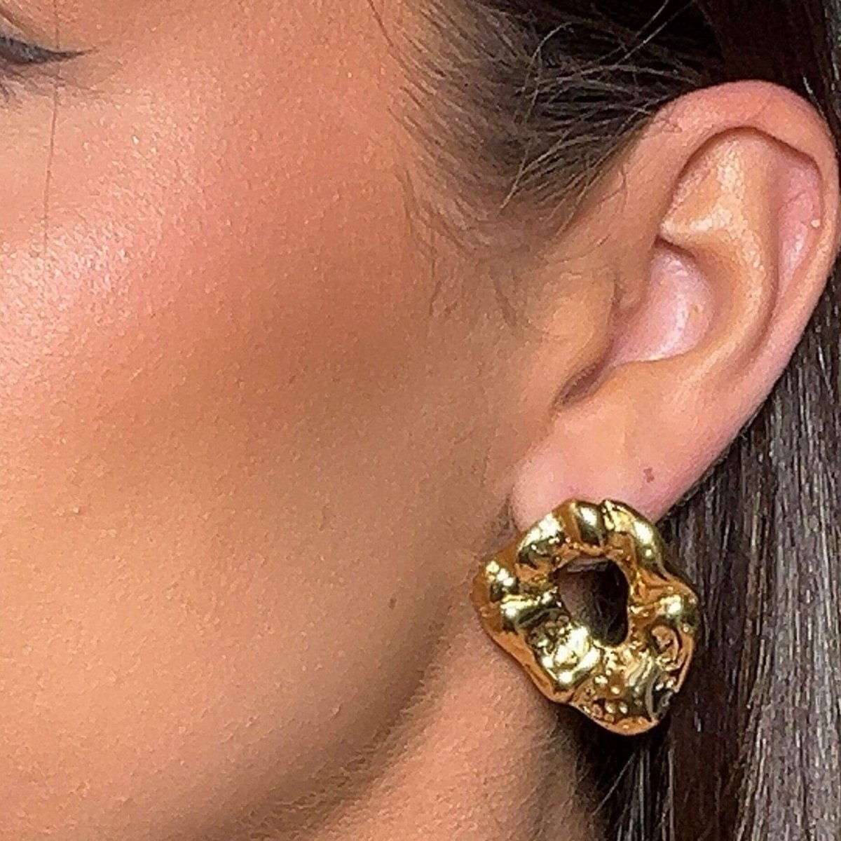 Gizelle Hammered Earrings - ISMI JEWELS