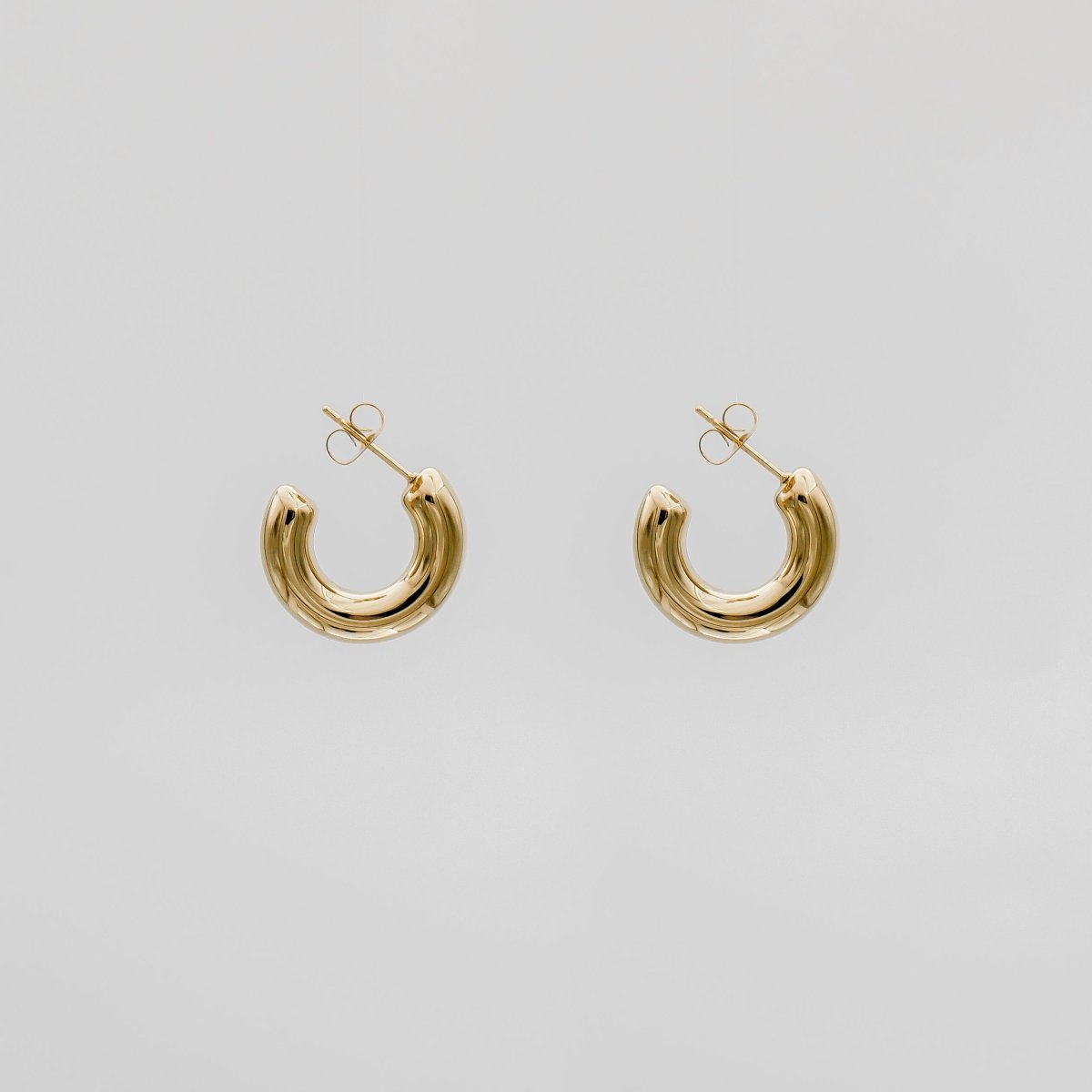 Gold Mini Chunky Hoops - ISMI JEWELS