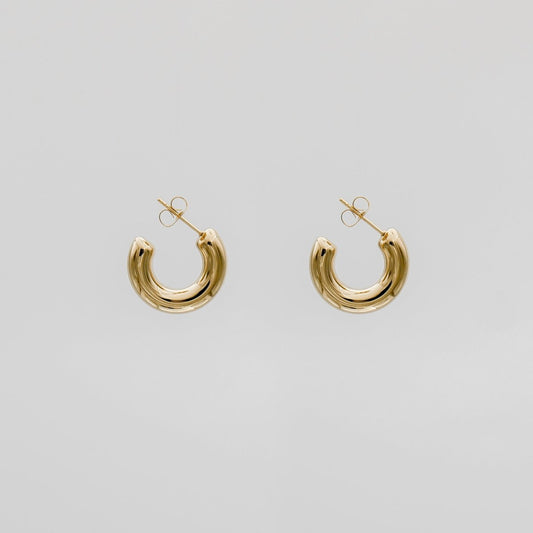 Gold Mini Chunky Hoops - ISMI JEWELS