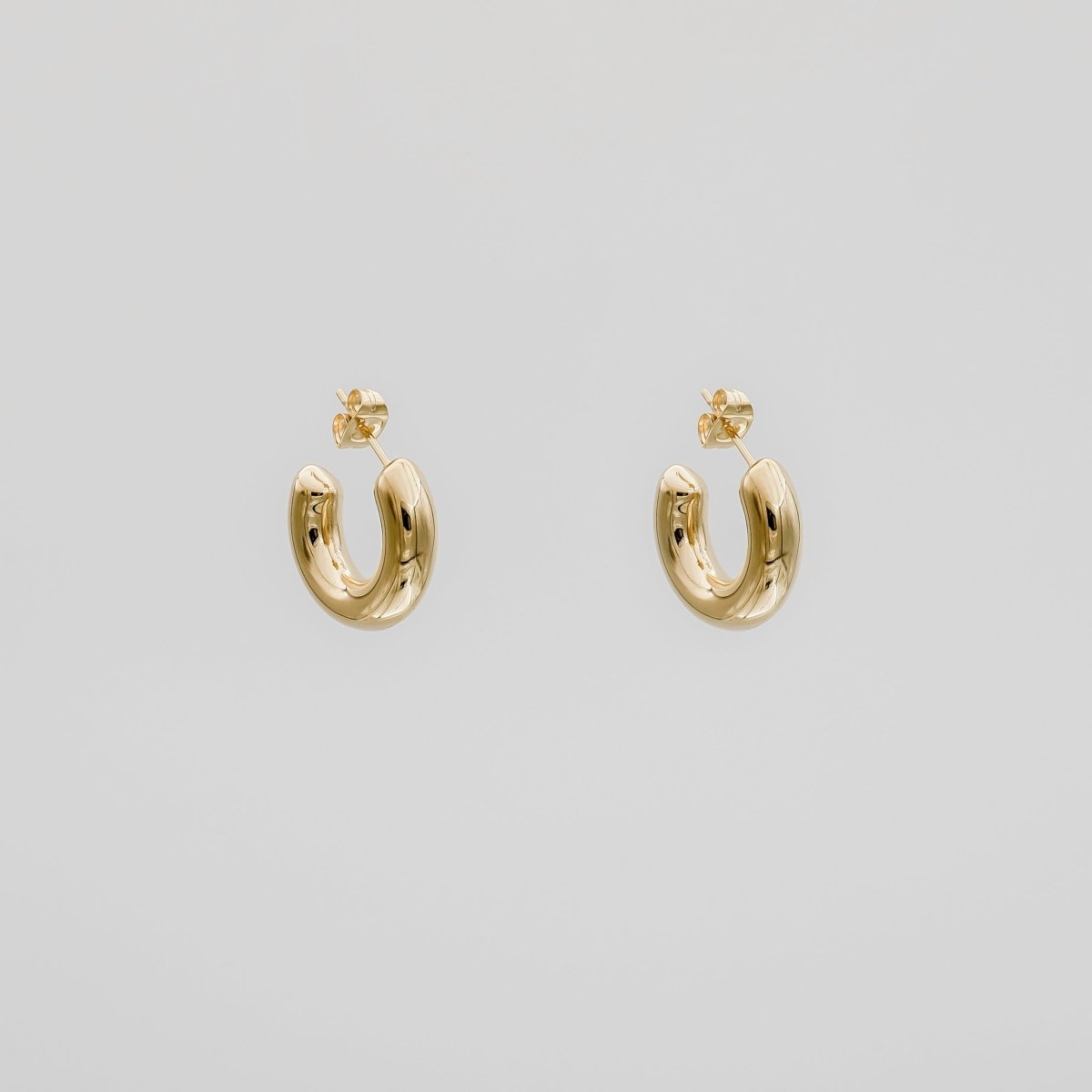 Gold Mini Chunky Hoops - ISMI JEWELS