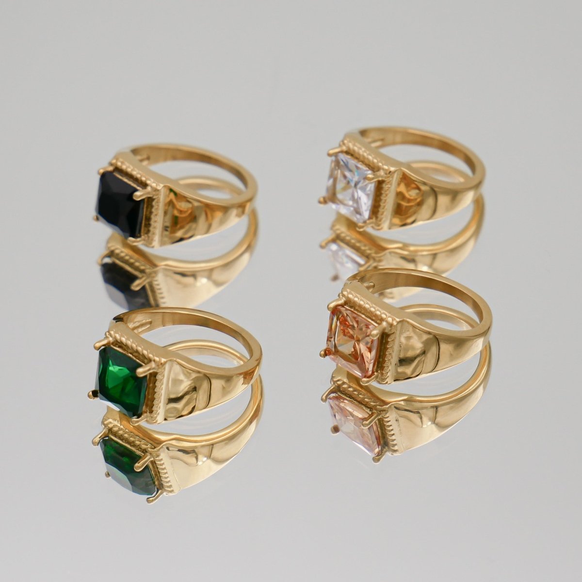 Hana Gemstone Signet Ring - ISMI JEWELS