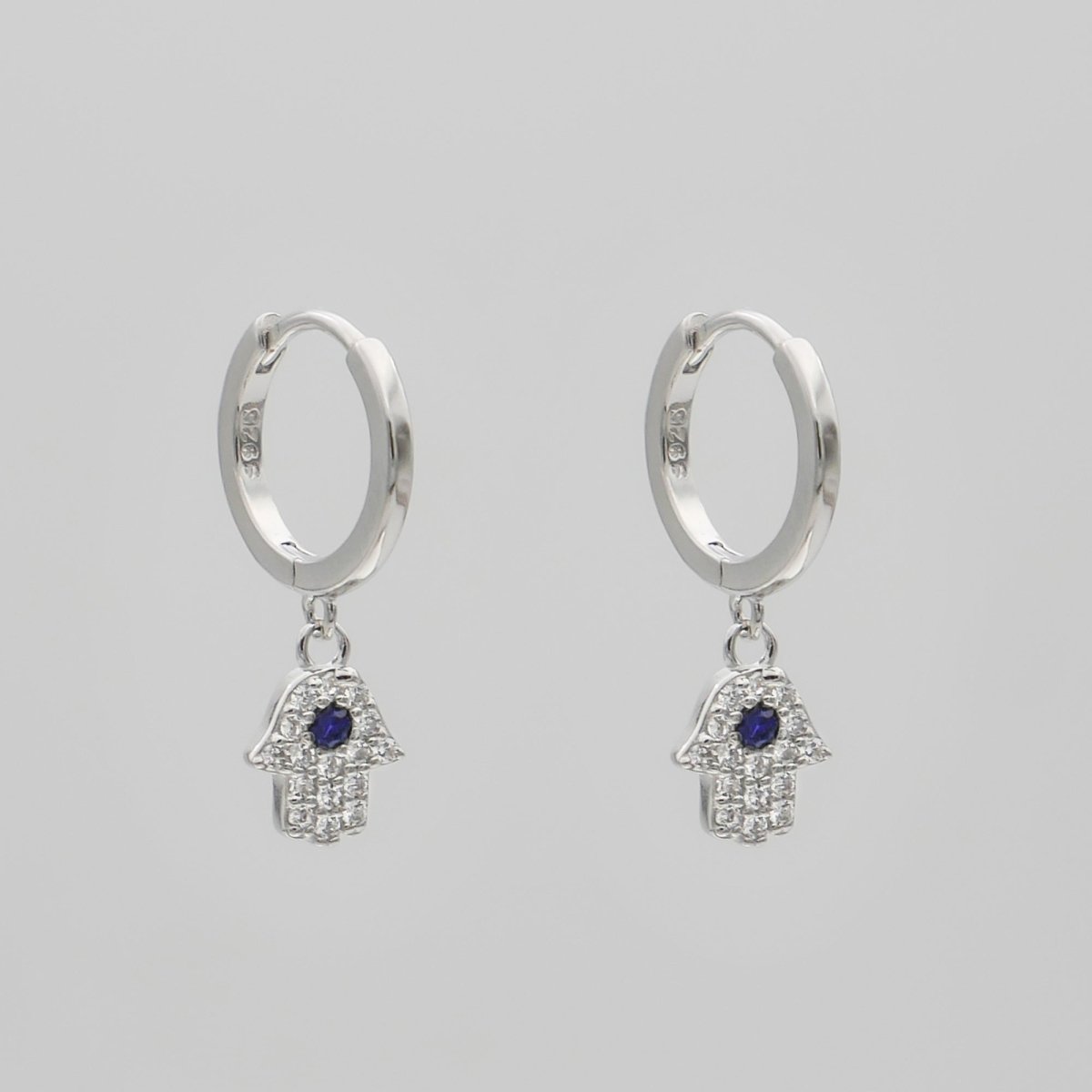 Hand of Hamsa Huggie Earrings - ISMI JEWELS