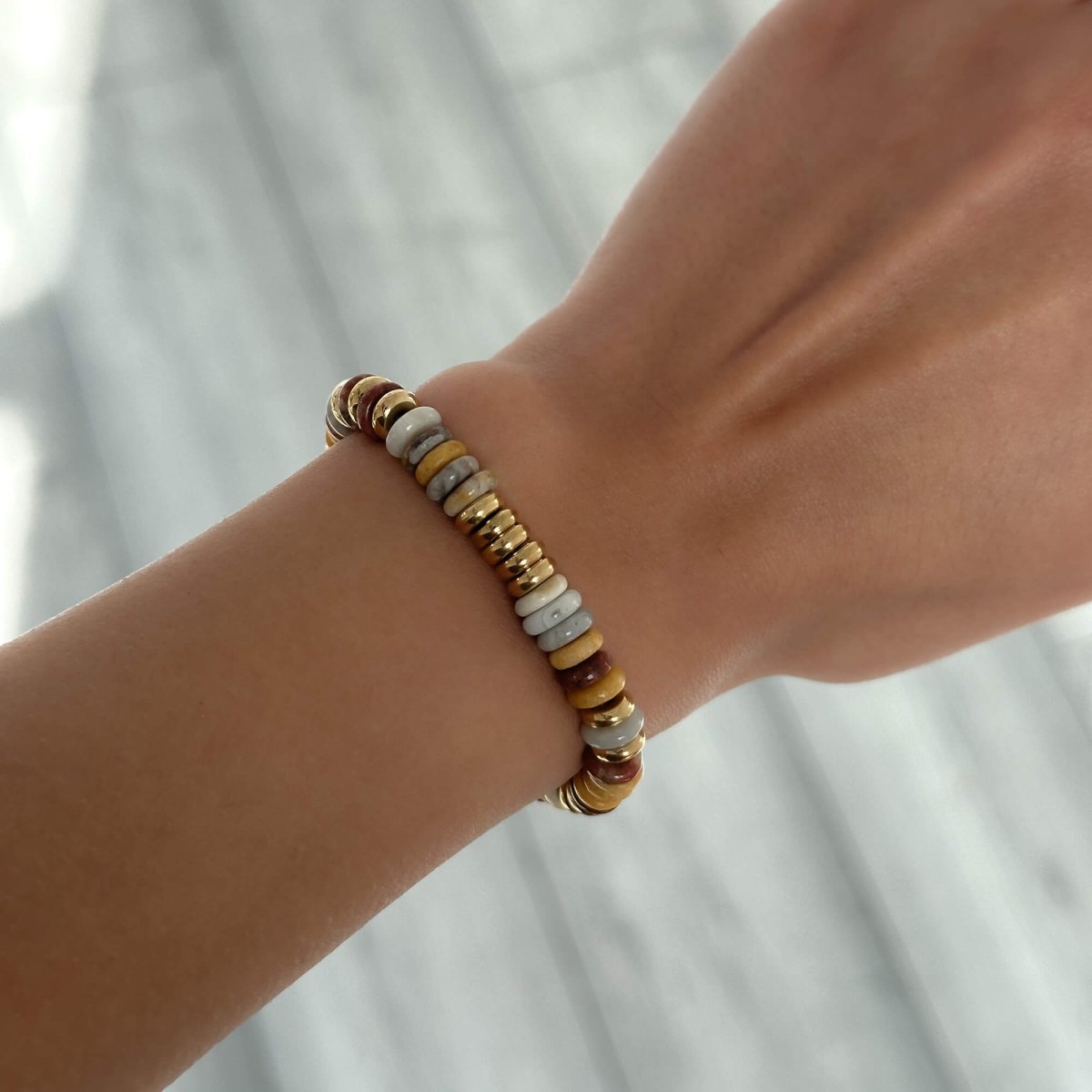 Harmony Natural Stone Beaded Bracelet - ISMI JEWELS