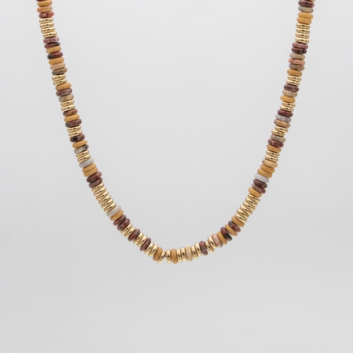 Harmony Natural Stone Beaded Necklace - ISMI JEWELS