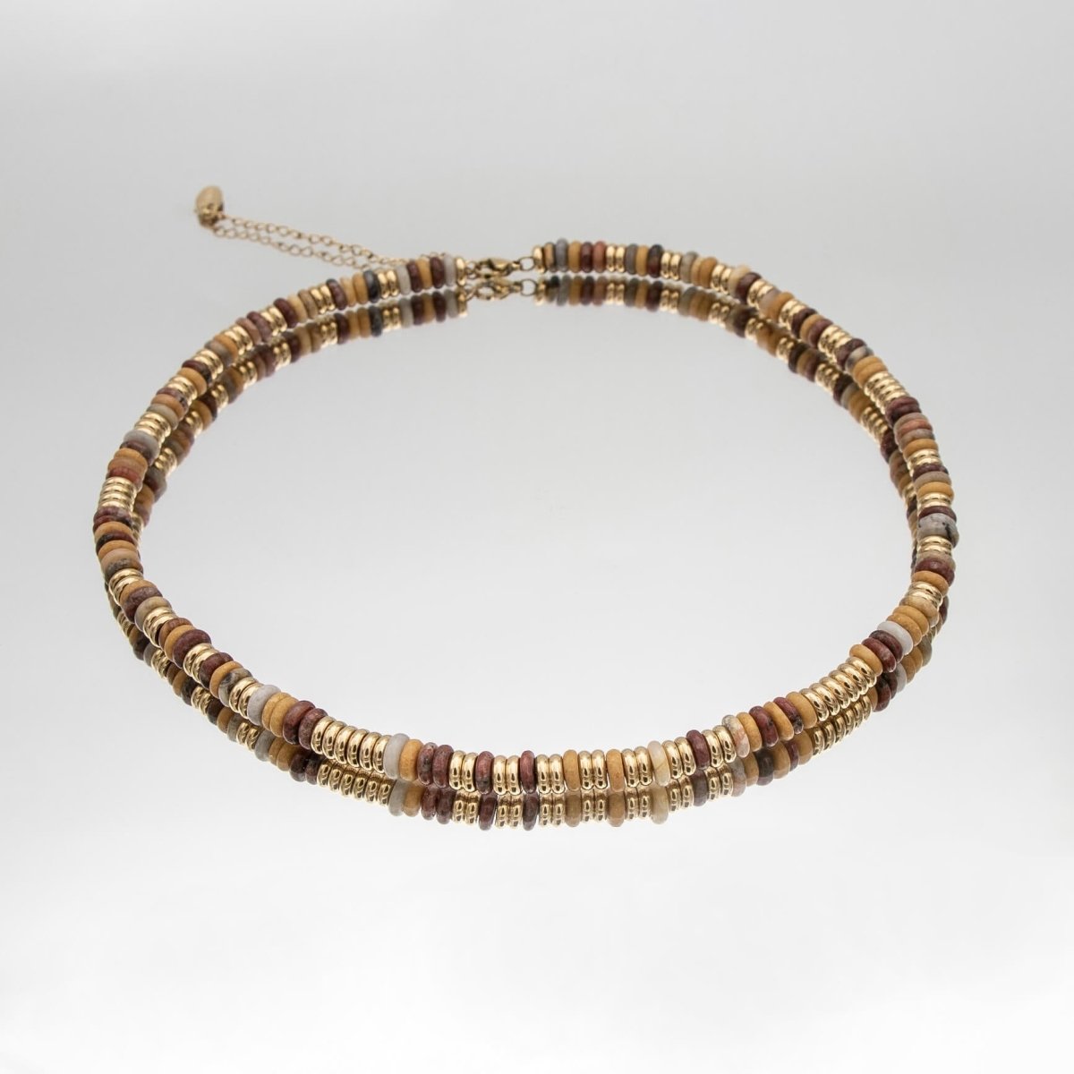 Harmony Natural Stone Beaded Necklace - ISMI JEWELS