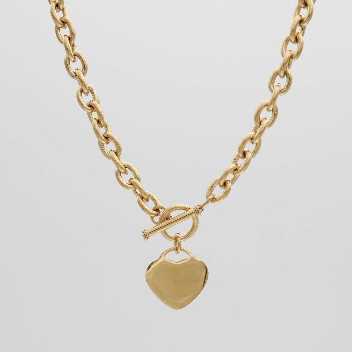 Hayley Heart T-Bar Necklace - ISMI JEWELS