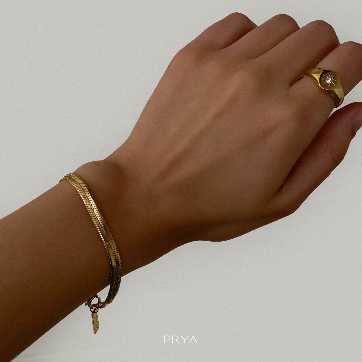 Herringbone Chain Bracelet - ISMI JEWELS