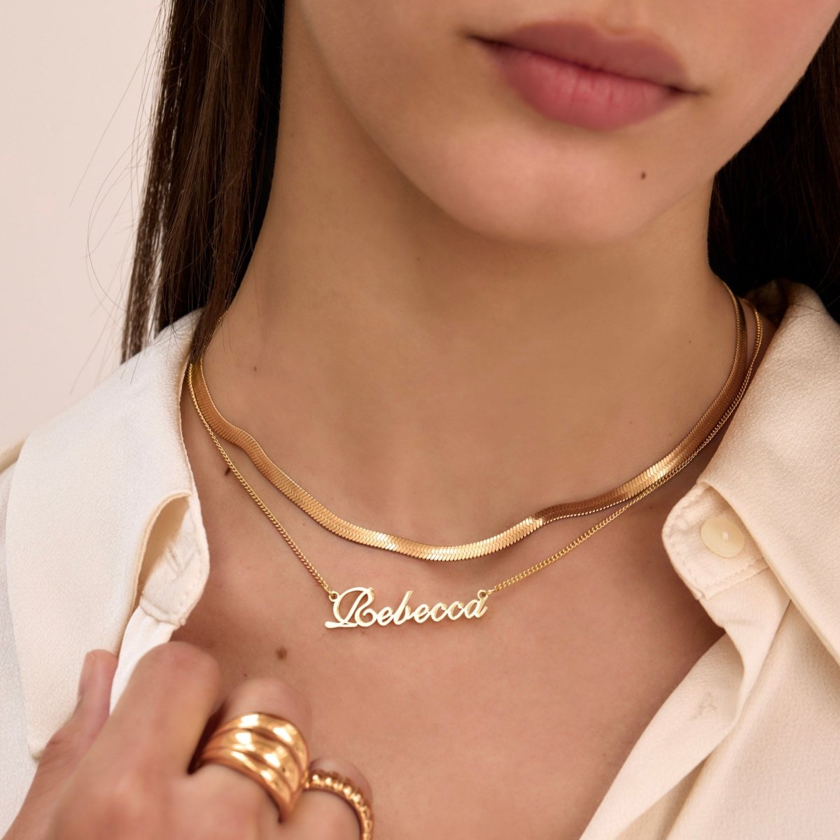 Herringbone Necklace - ISMI JEWELS