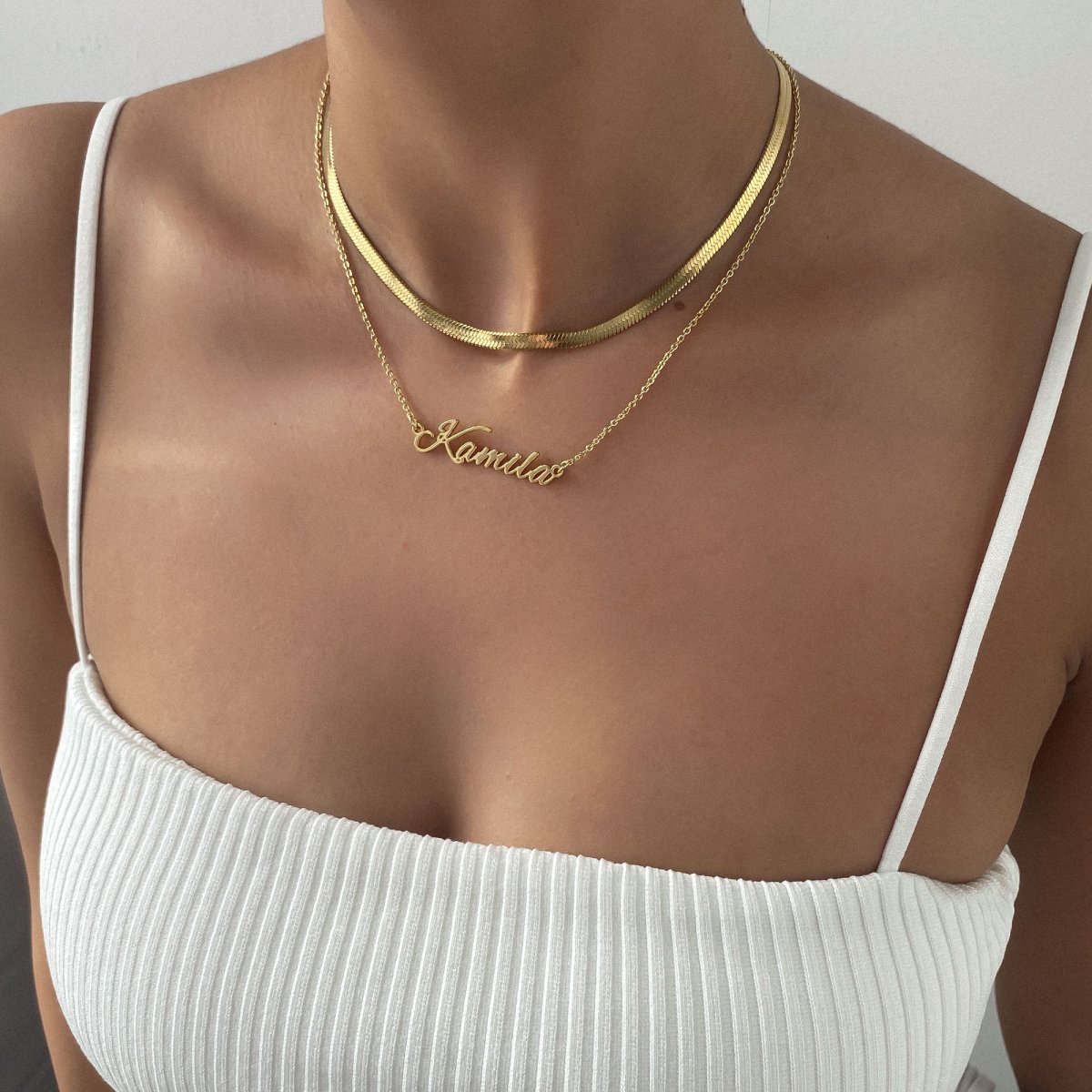 Herringbone Necklace - ISMI JEWELS