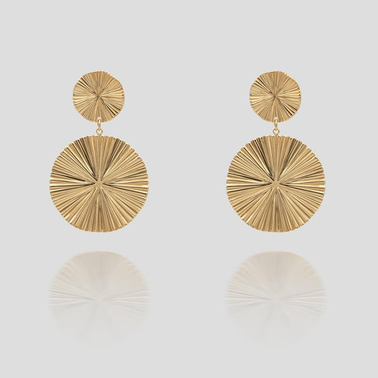 Hina Geometric Drop Earrings - ISMI JEWELS