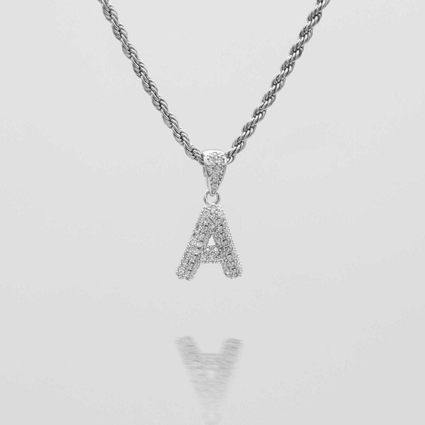 Pave Mini Bubble Initial Necklace - Image 10 - ISMI JEWELS