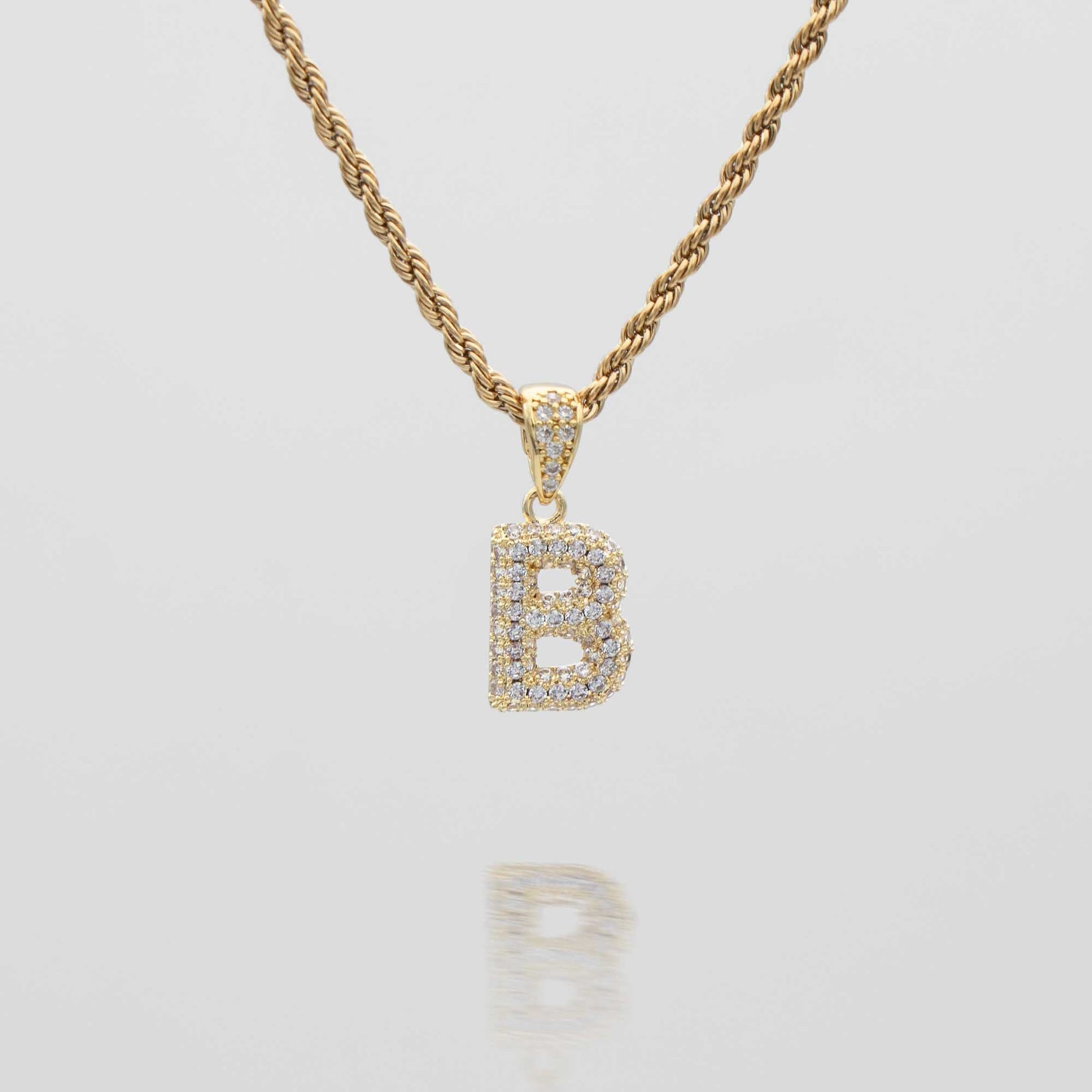 Pave Mini Bubble Initial Necklace - Image 11 - ISMI JEWELS