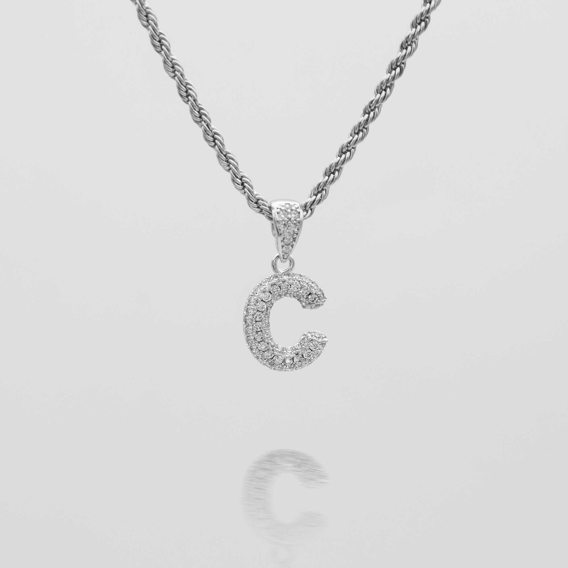 Pave Mini Bubble Initial Necklace - Image 14 - ISMI JEWELS