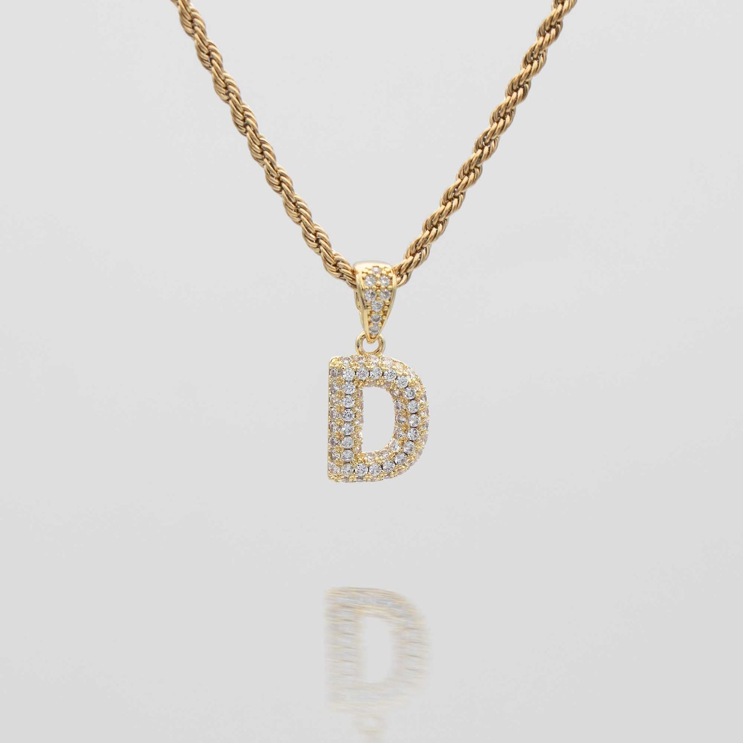 Pave Mini Bubble Initial Necklace - Image 15 - ISMI JEWELS