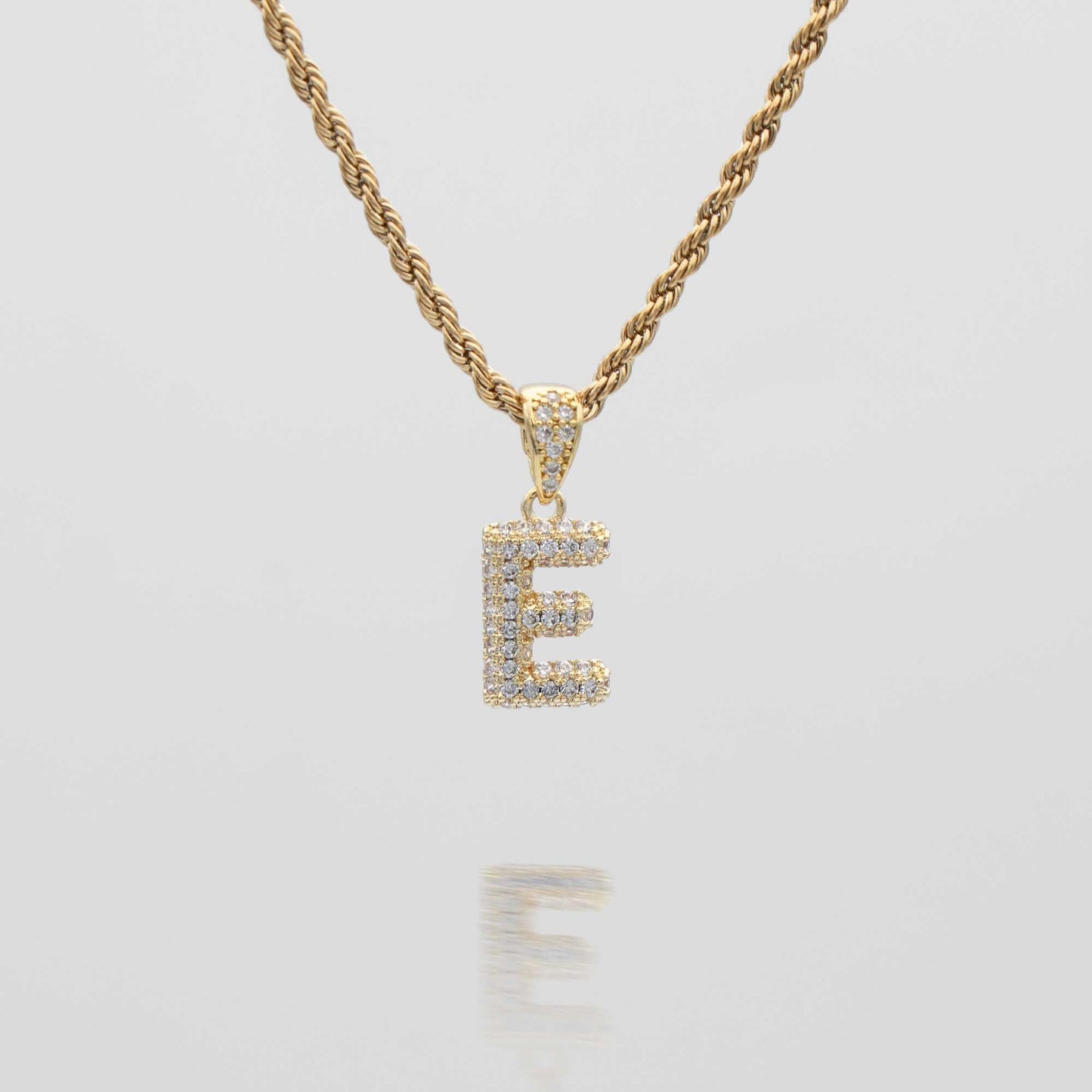 Pave Mini Bubble Initial Necklace - Image 17 - ISMI JEWELS