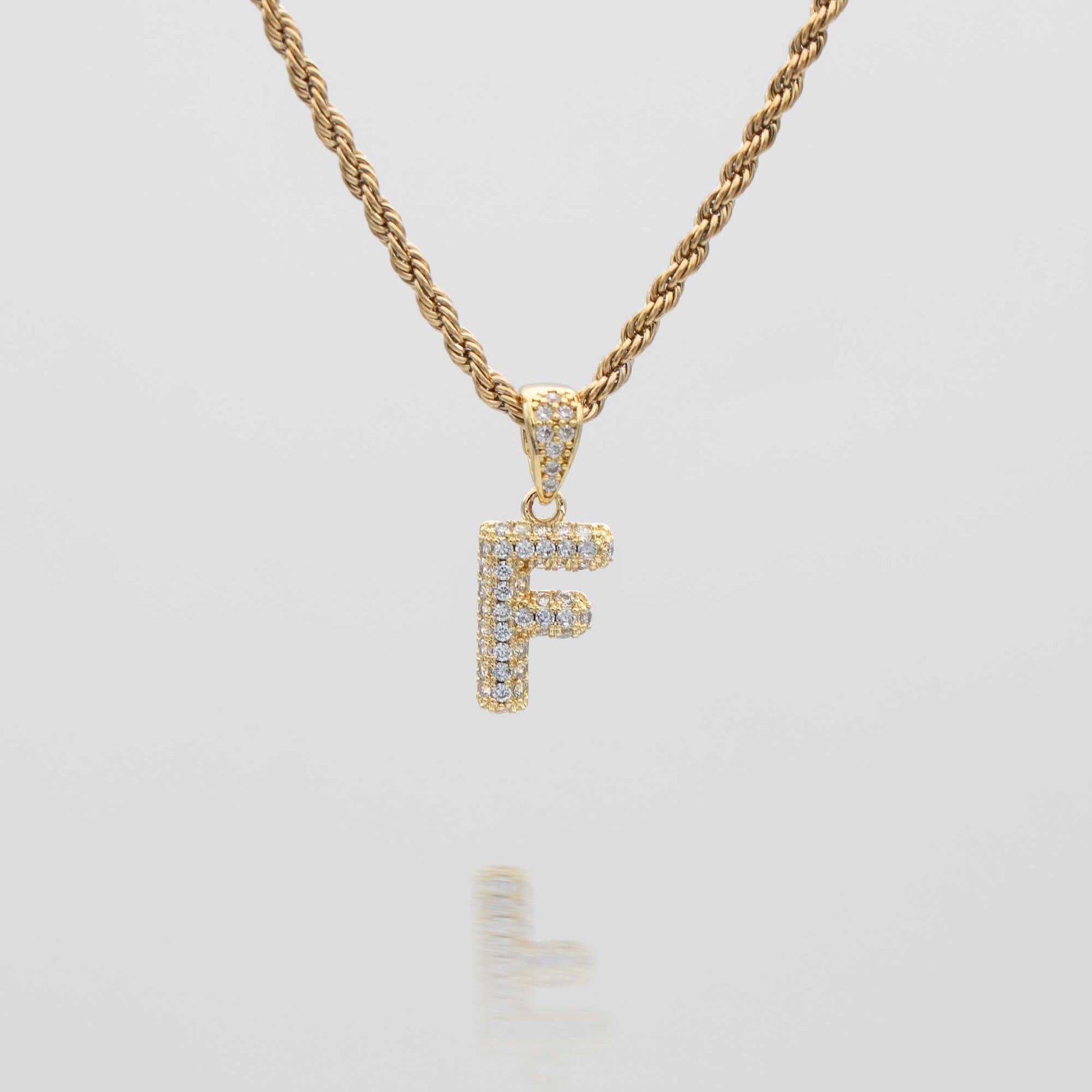 Pave Mini Bubble Initial Necklace - Image 19 - ISMI JEWELS