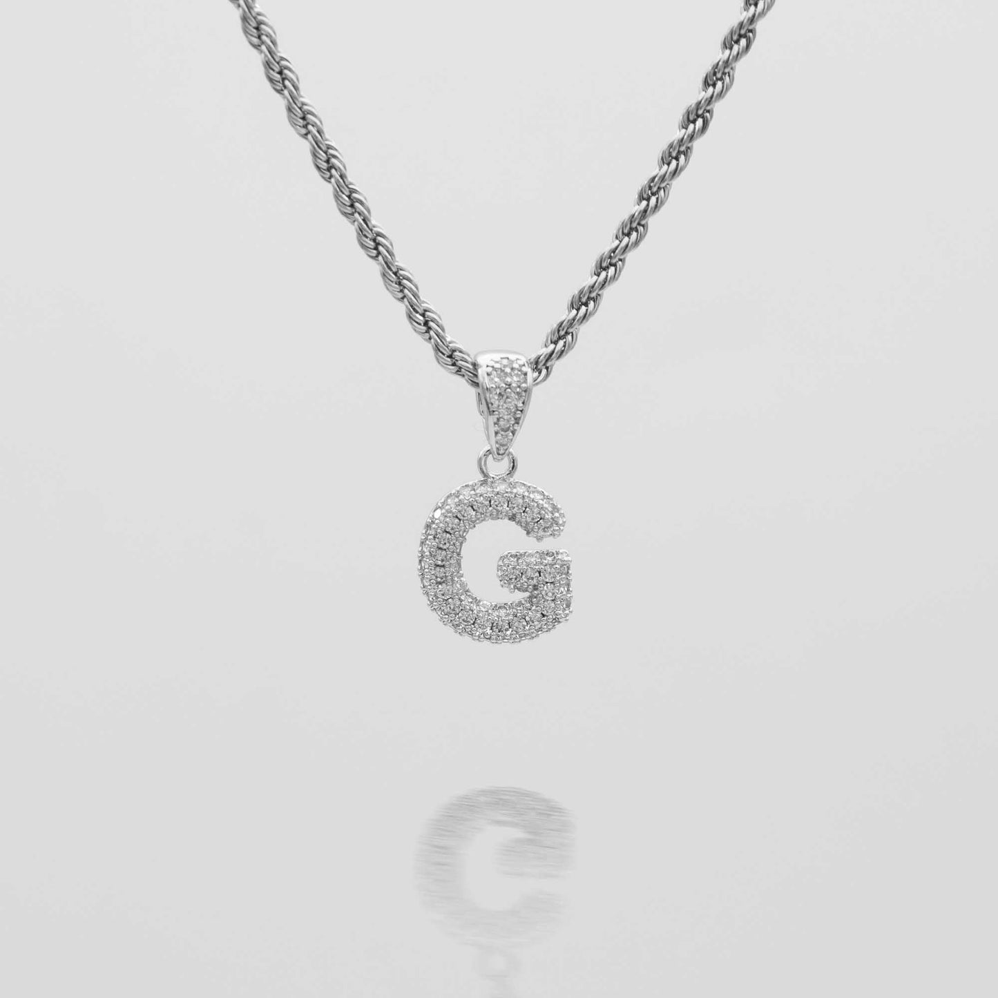 Pave Mini Bubble Initial Necklace - Image 22 - ISMI JEWELS
