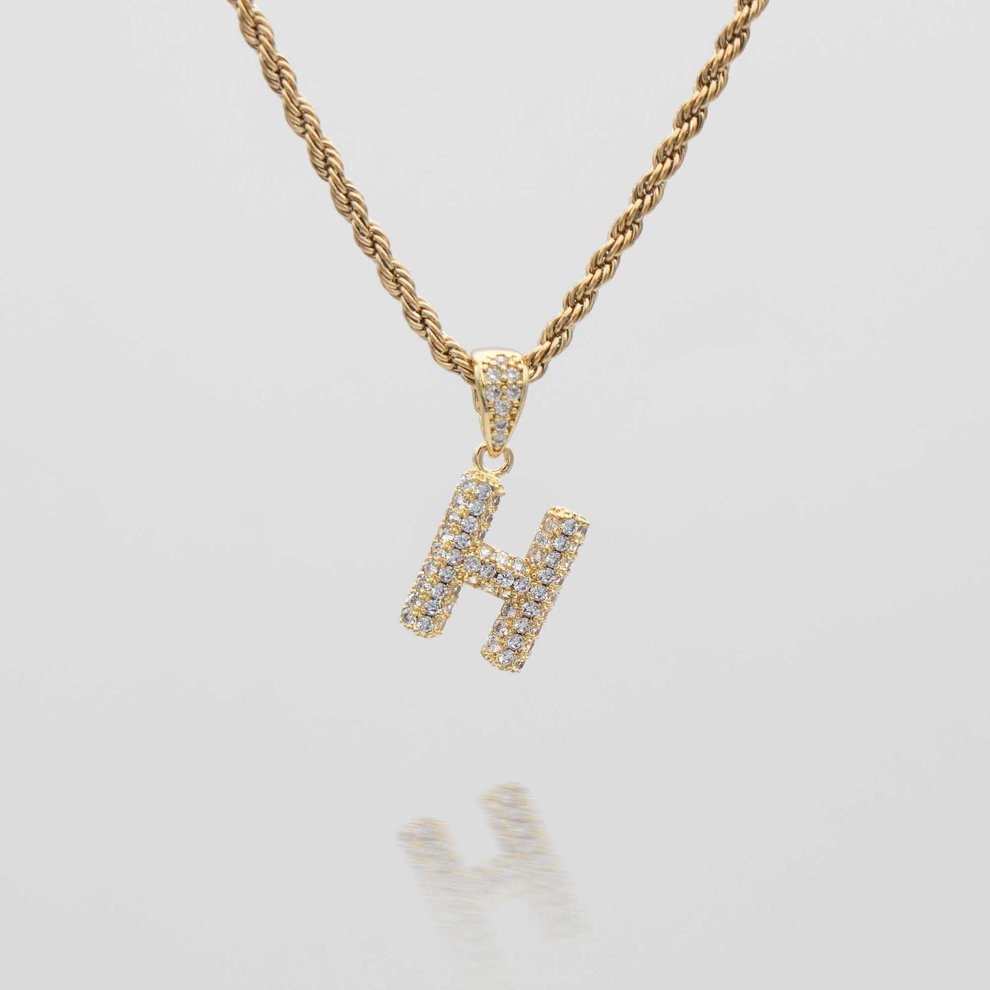 Pave Mini Bubble Initial Necklace - Image 23 - ISMI JEWELS