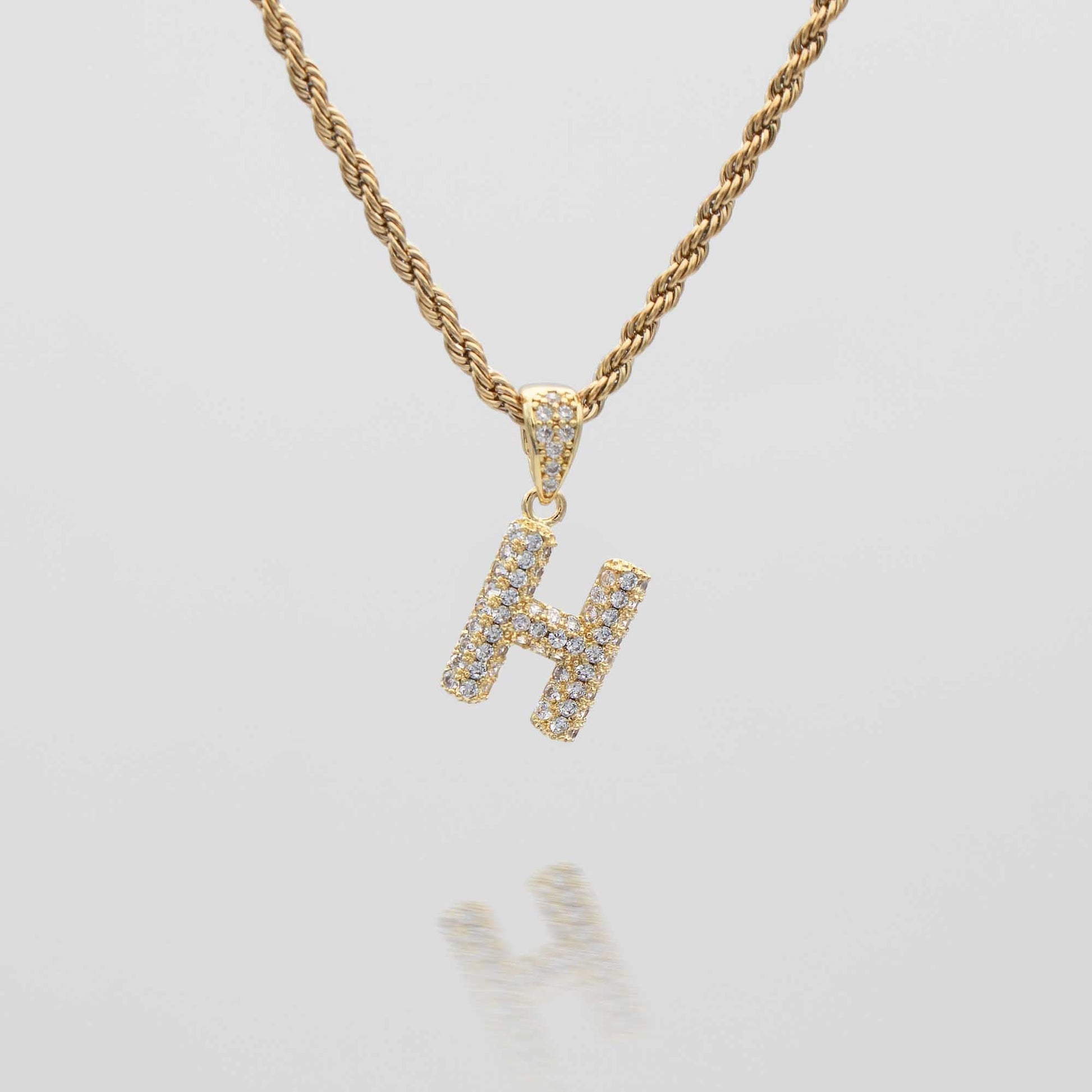 Pave Mini Bubble Initial Necklace - Image 23 - ISMI JEWELS