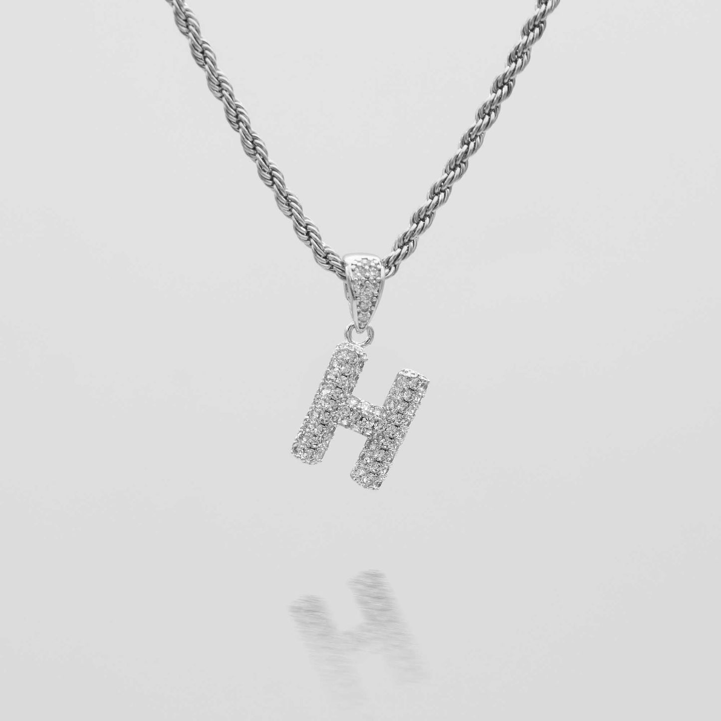 Pave Mini Bubble Initial Necklace - Image 24 - ISMI JEWELS