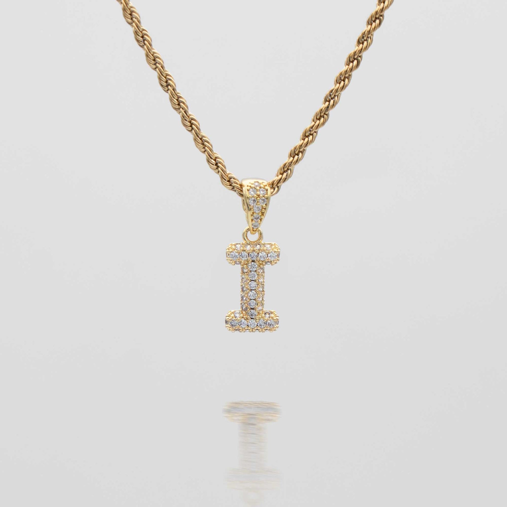 Pave Mini Bubble Initial Necklace - Image 25 - ISMI JEWELS
