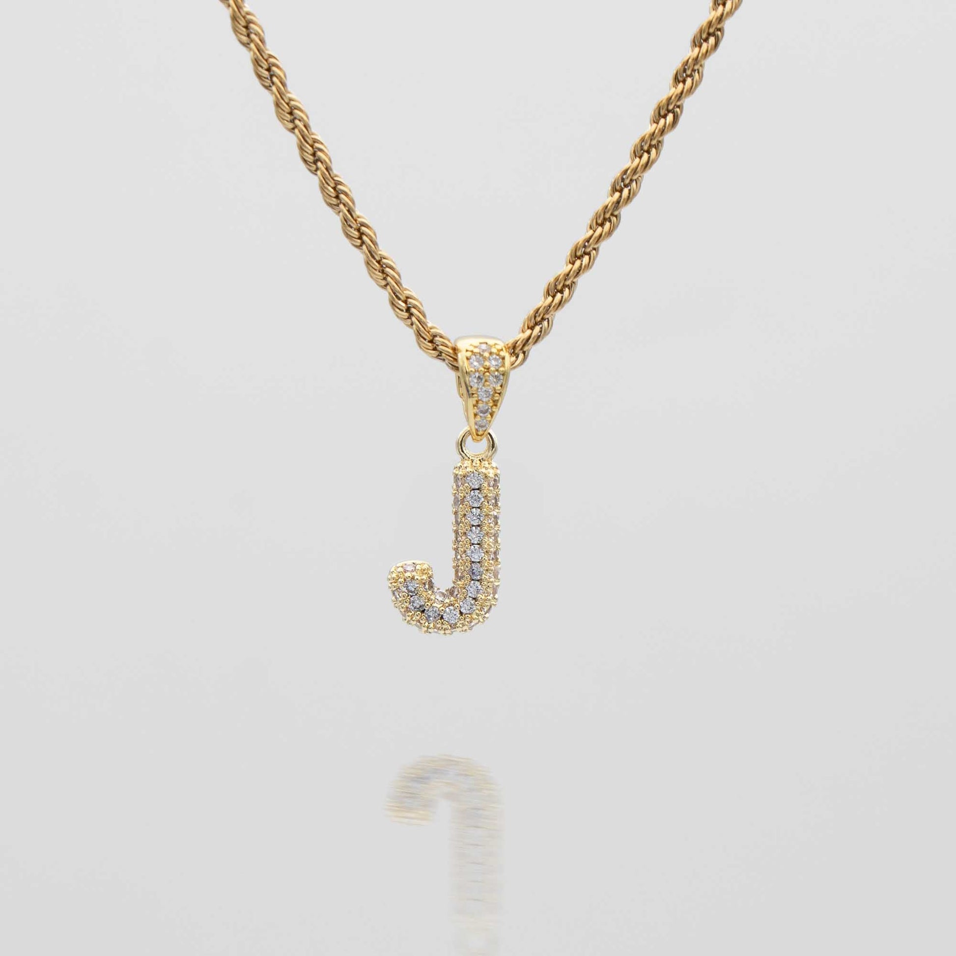 Pave Mini Bubble Initial Necklace - Image 27 - ISMI JEWELS