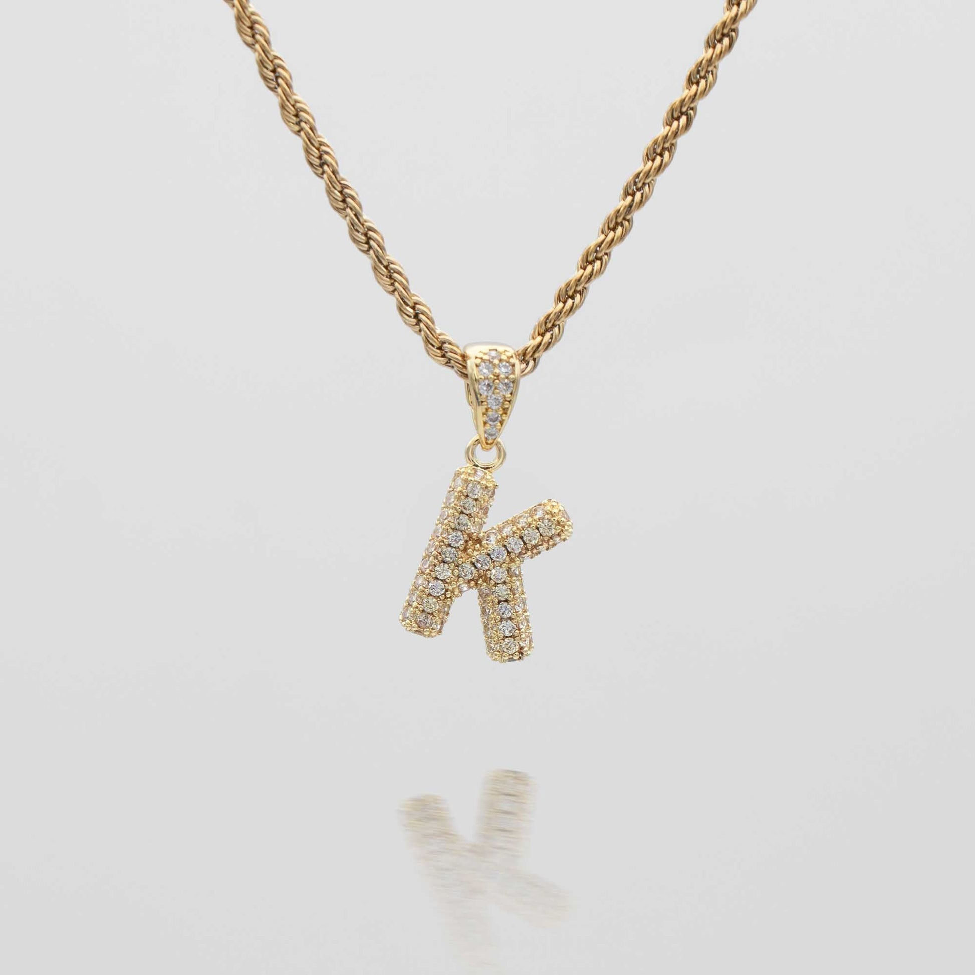 Pave Mini Bubble Initial Necklace - Image 29 - ISMI JEWELS