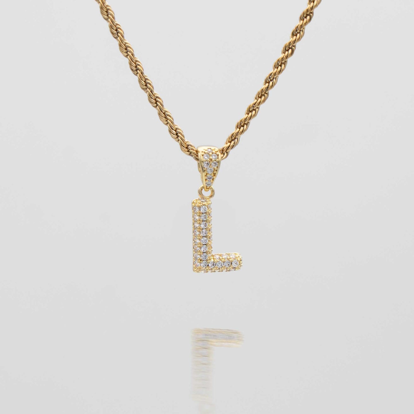 Pave Mini Bubble Initial Necklace - Image 31 - ISMI JEWELS