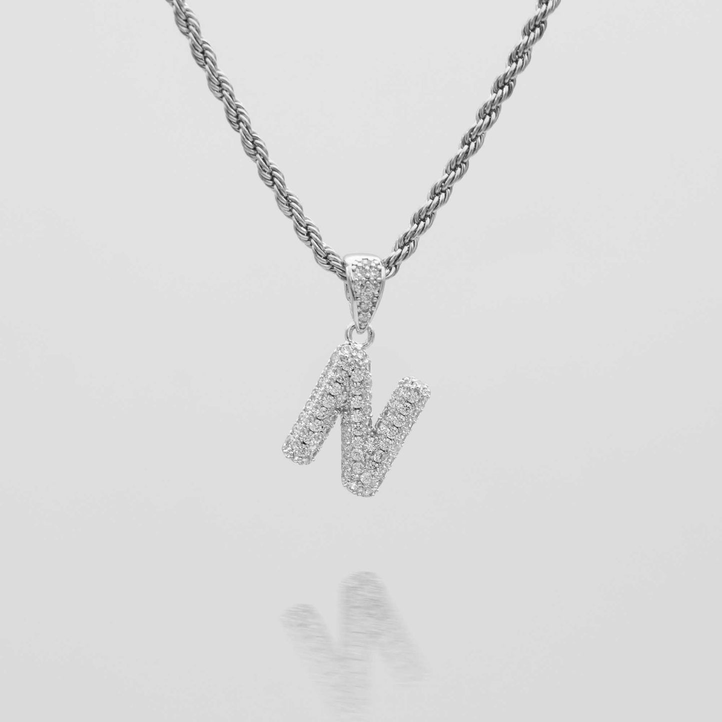 Pave Mini Bubble Initial Necklace - Image 36 - ISMI JEWELS