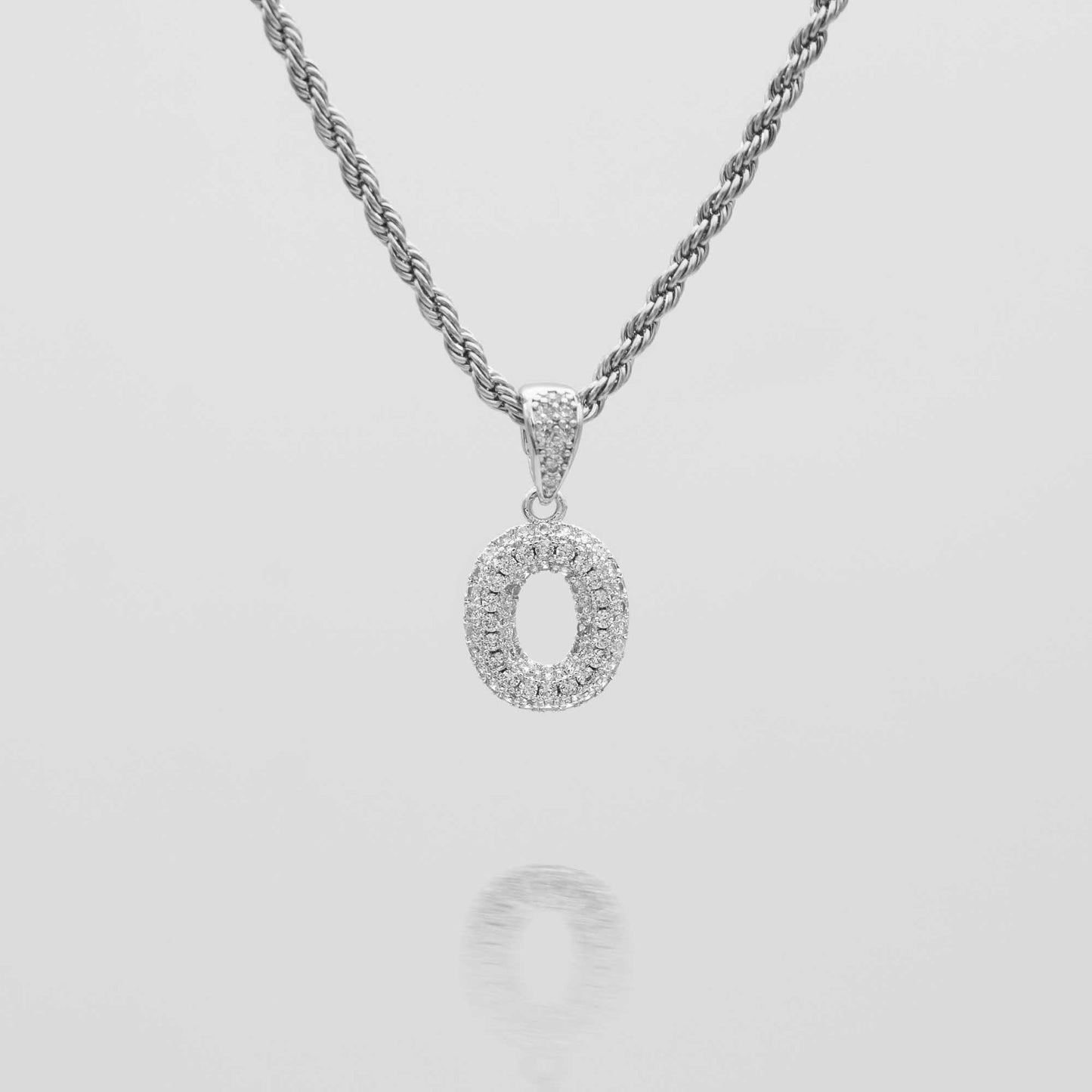 Pave Mini Bubble Initial Necklace - Image 38 - ISMI JEWELS