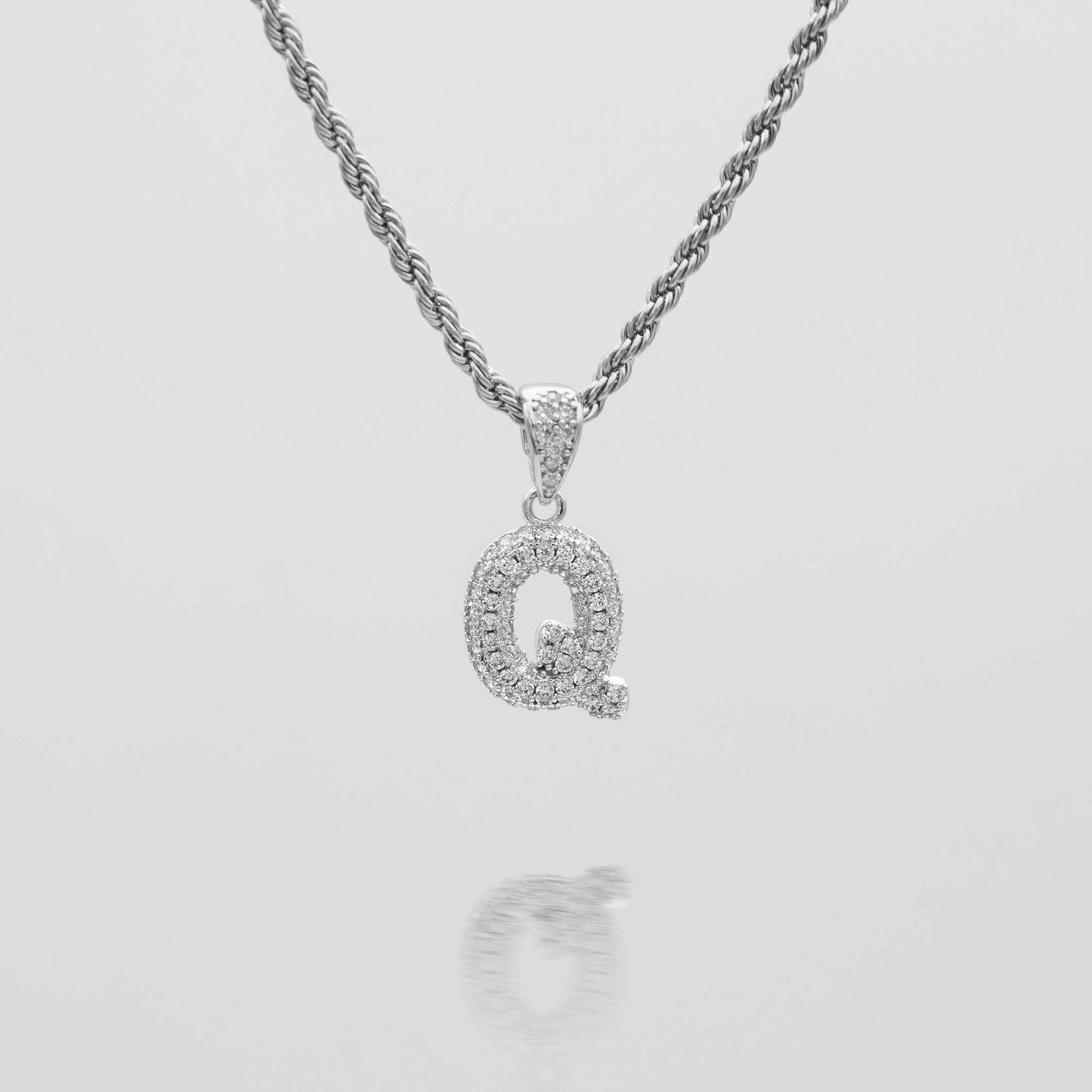 Pave Mini Bubble Initial Necklace - Image 42 - ISMI JEWELS