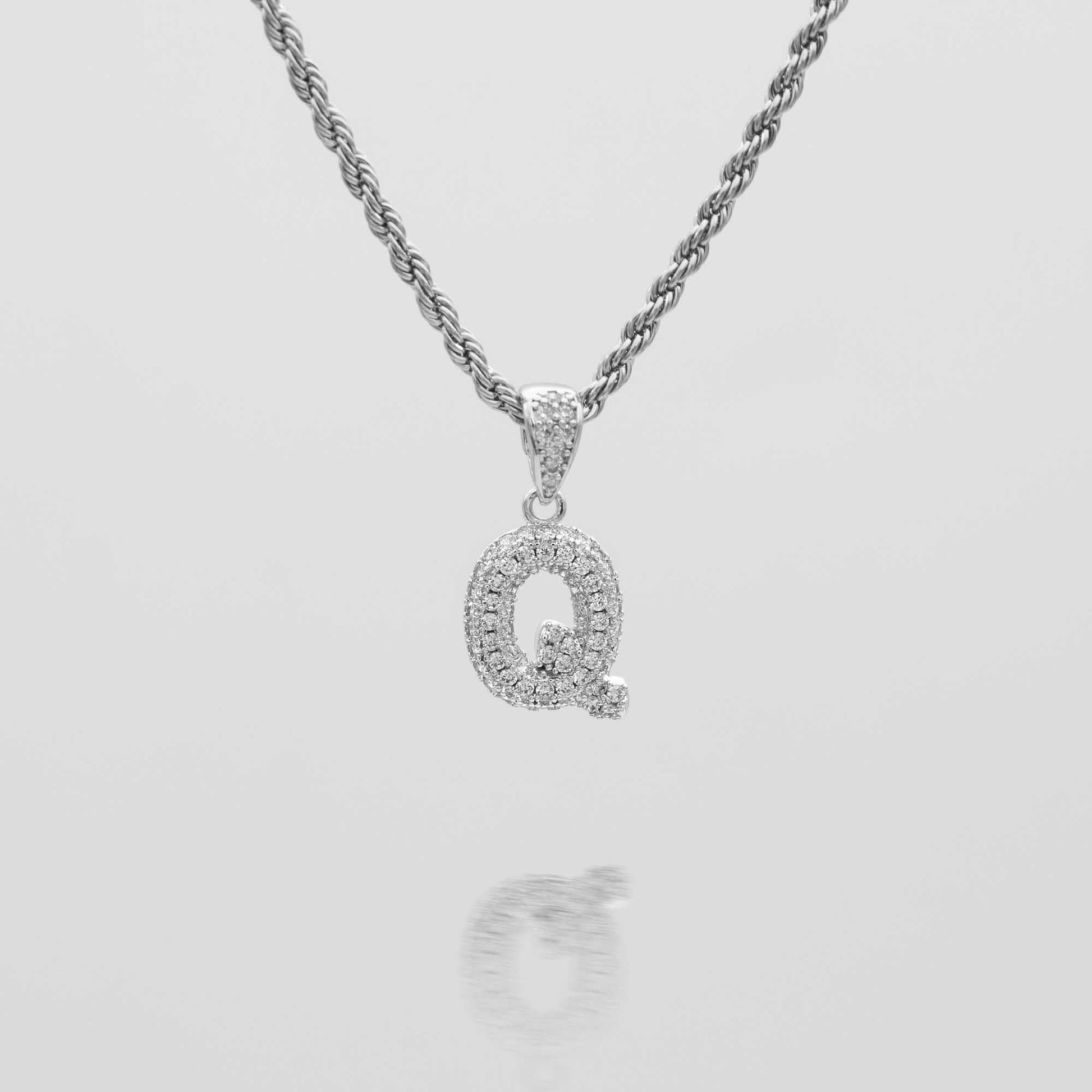 Pave Mini Bubble Initial Necklace - Image 42 - ISMI JEWELS