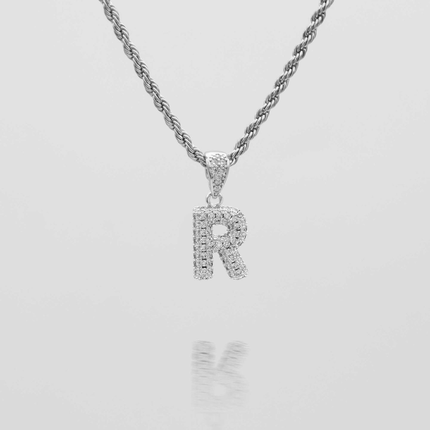 Pave Mini Bubble Initial Necklace - Image 44 - ISMI JEWELS