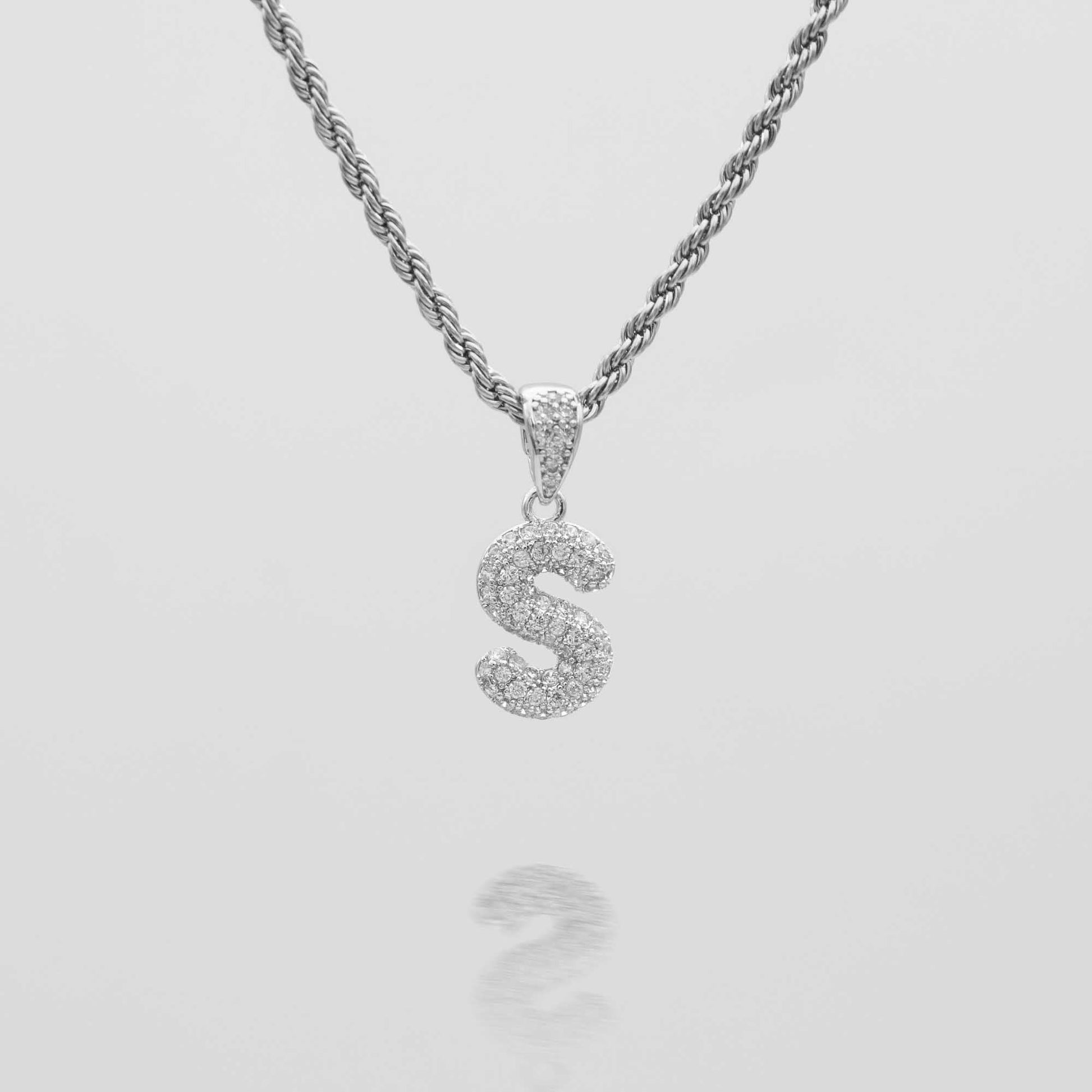 Pave Mini Bubble Initial Necklace - Image 46 - ISMI JEWELS