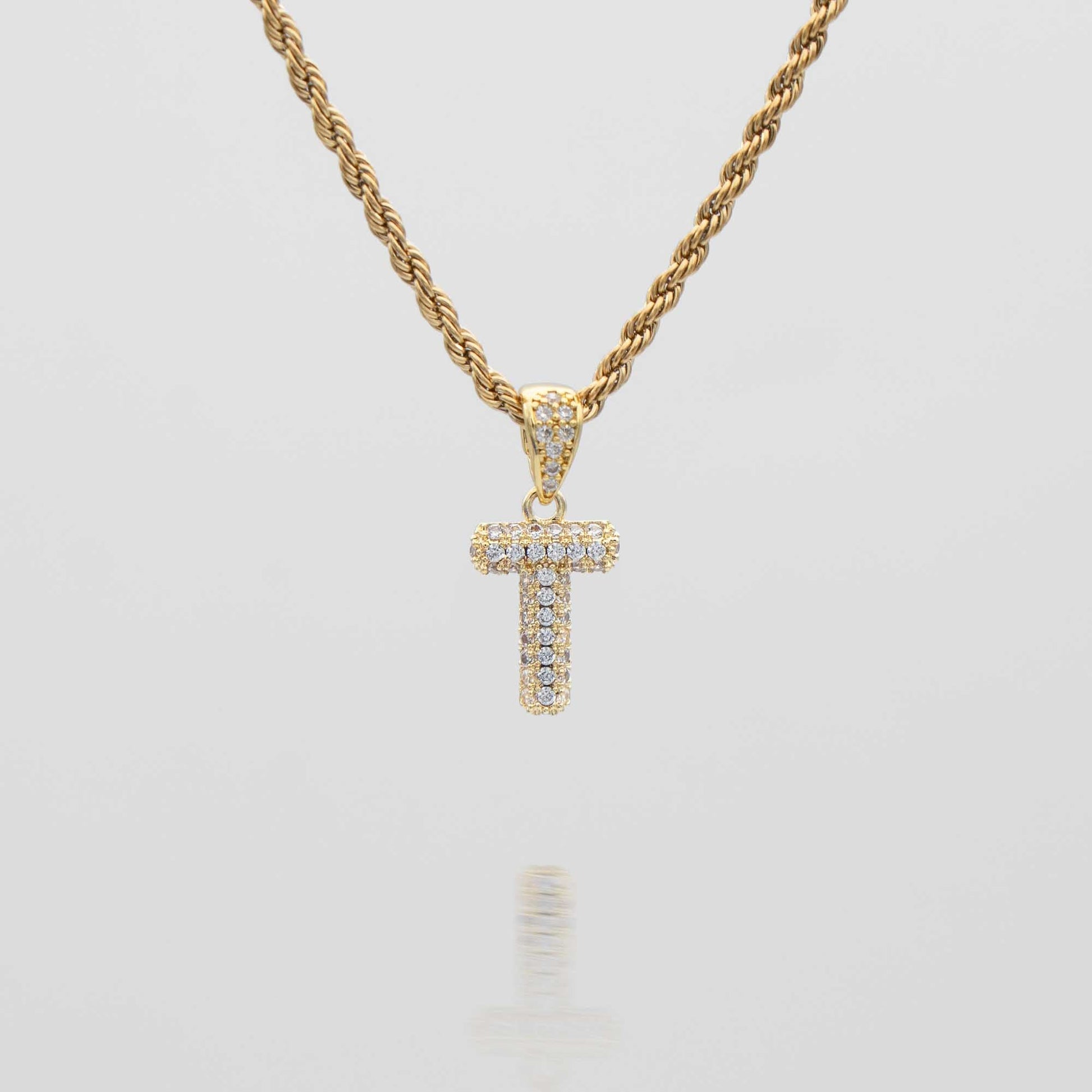 Pave Mini Bubble Initial Necklace - Image 47 - ISMI JEWELS