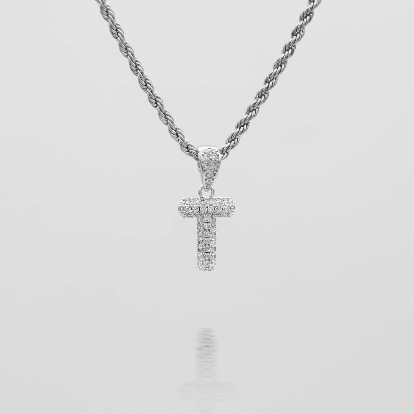 Pave Mini Bubble Initial Necklace - Image 48 - ISMI JEWELS