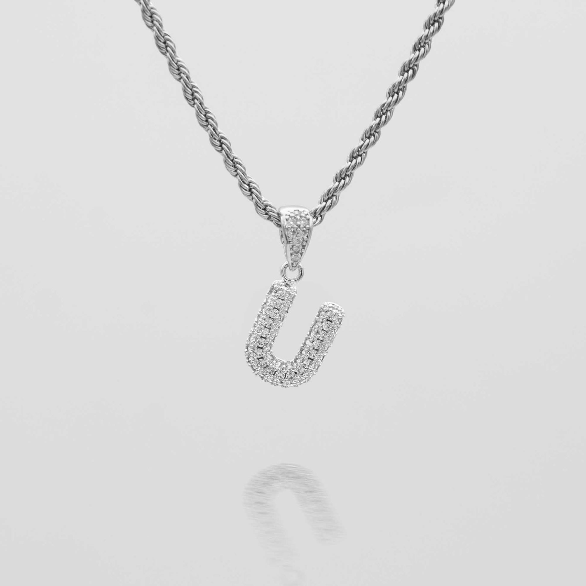 Pave Mini Bubble Initial Necklace - Image 50 - ISMI JEWELS