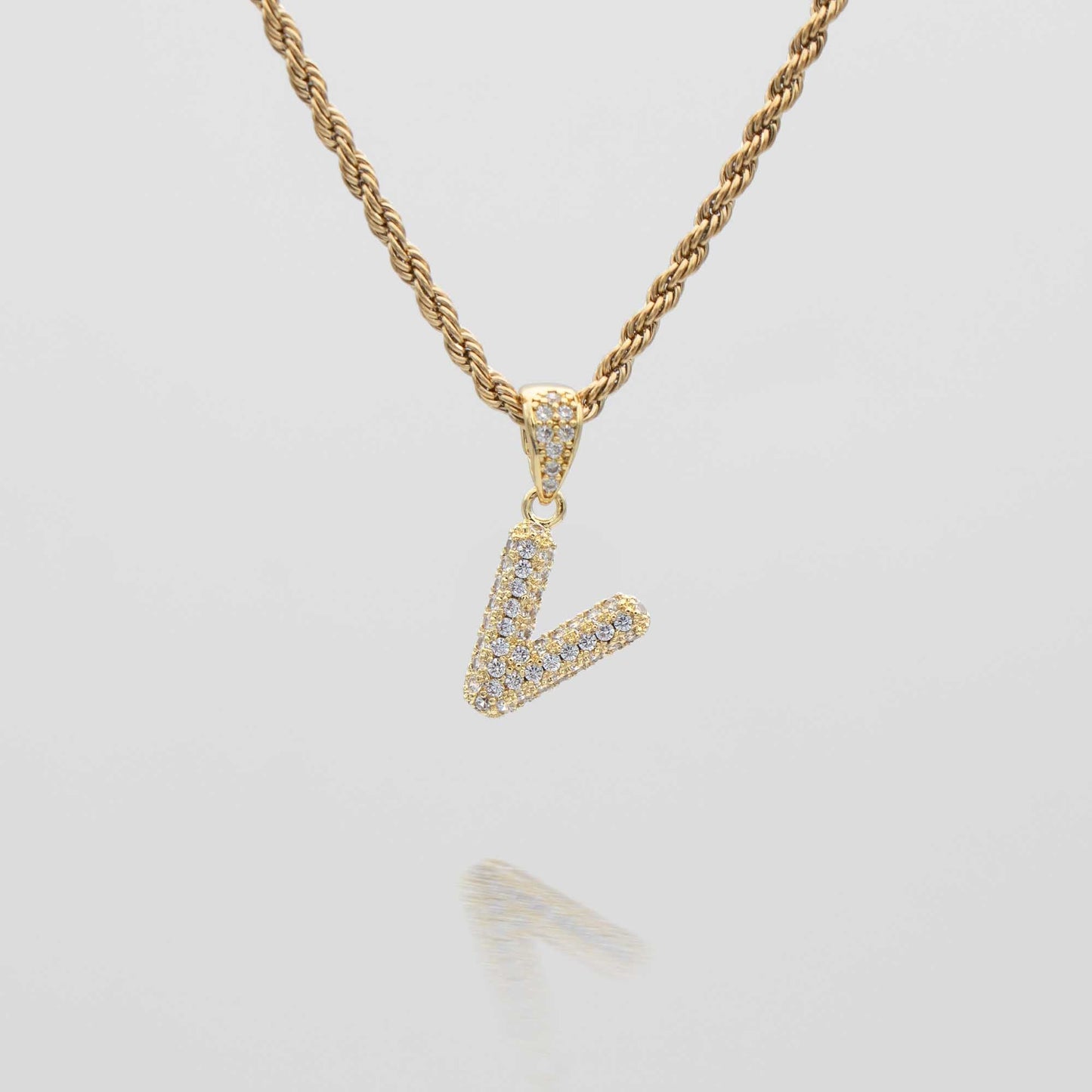 Pave Mini Bubble Initial Necklace - Image 51 - ISMI JEWELS
