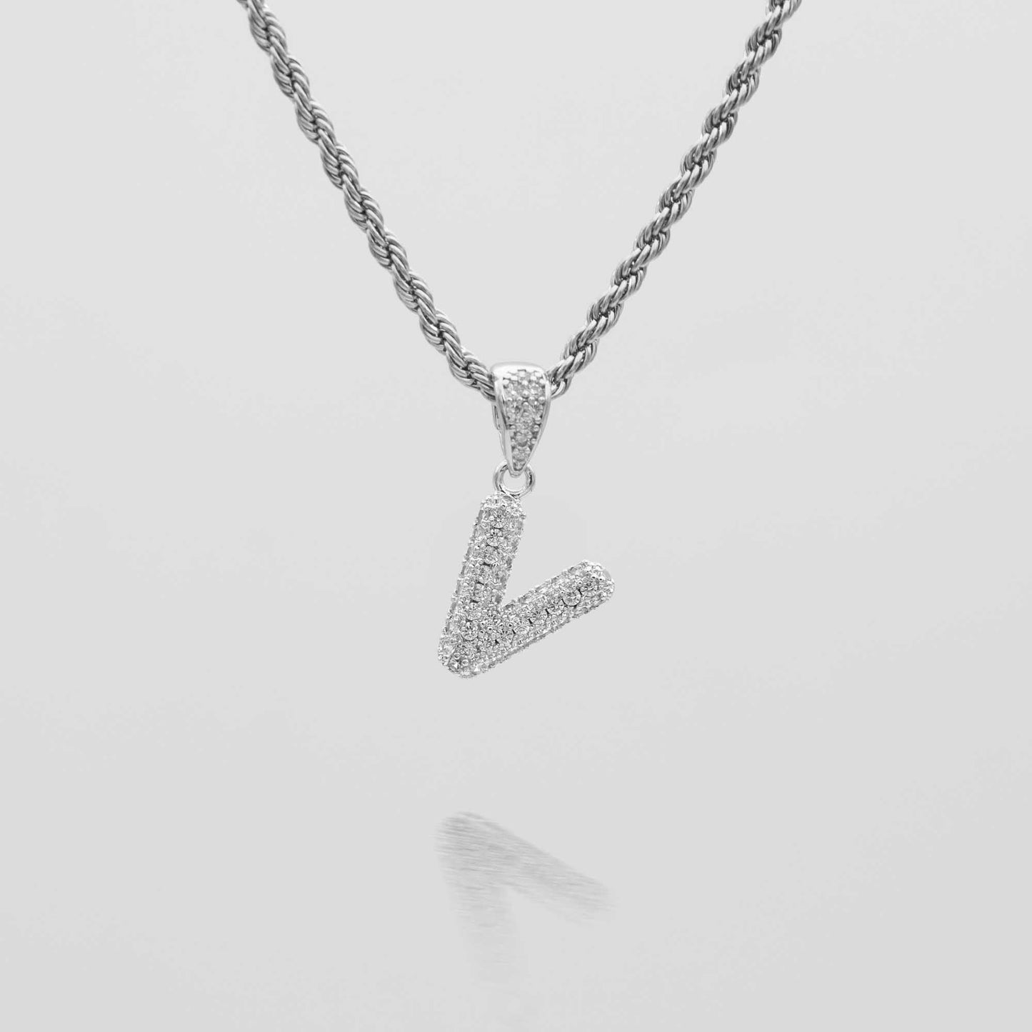 Pave Mini Bubble Initial Necklace - Image 52 - ISMI JEWELS
