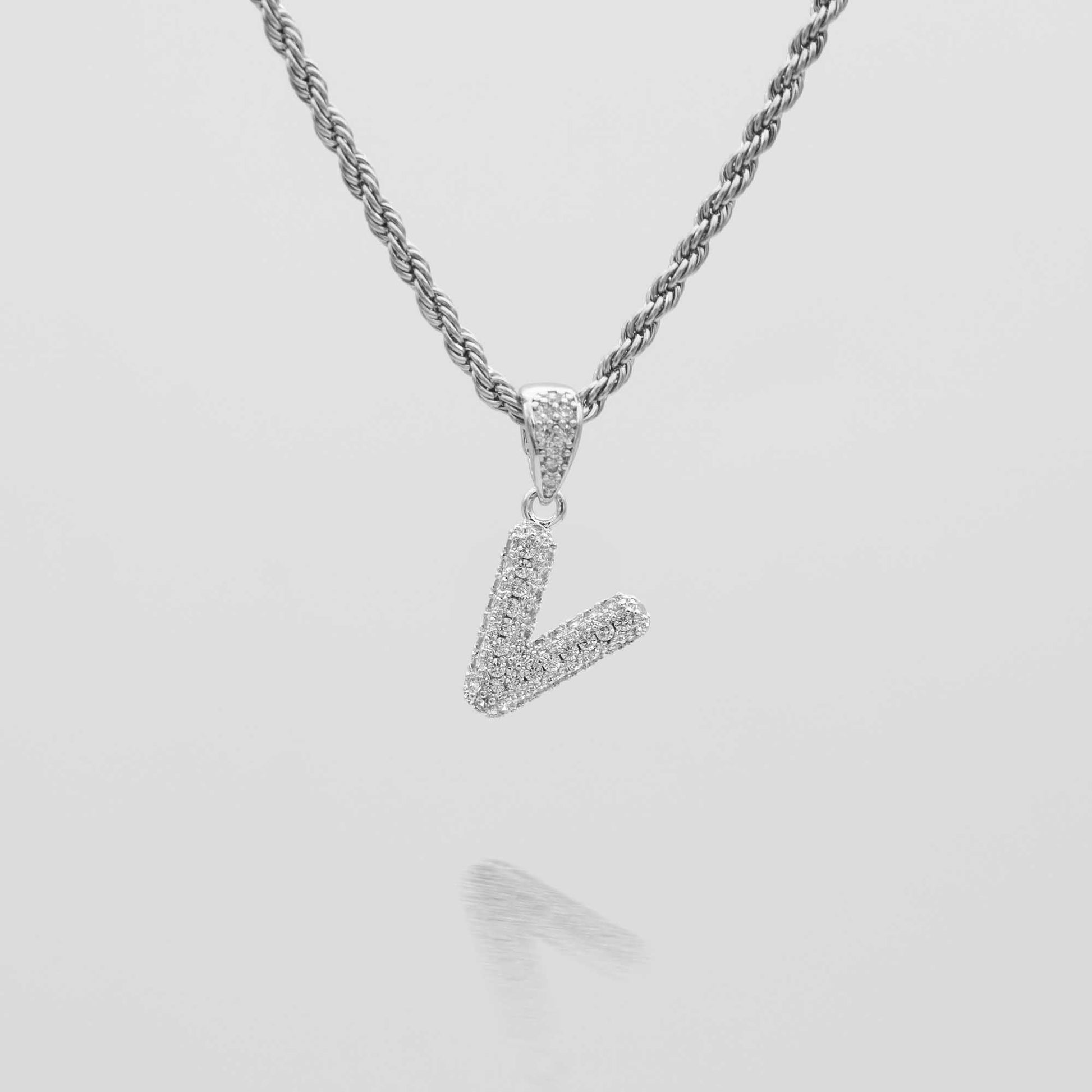 Pave Mini Bubble Initial Necklace - Image 52 - ISMI JEWELS