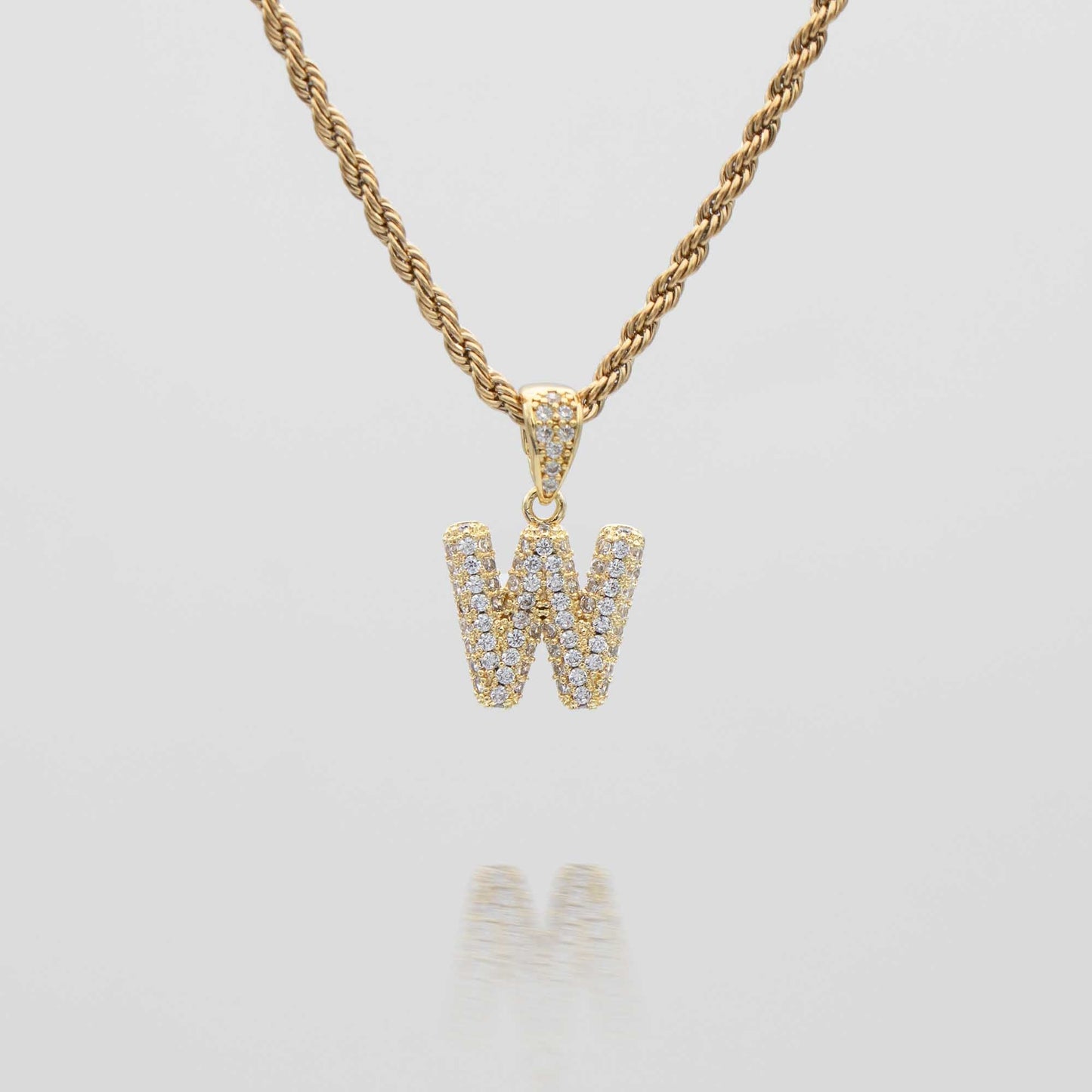 Pave Mini Bubble Initial Necklace - Image 53 - ISMI JEWELS