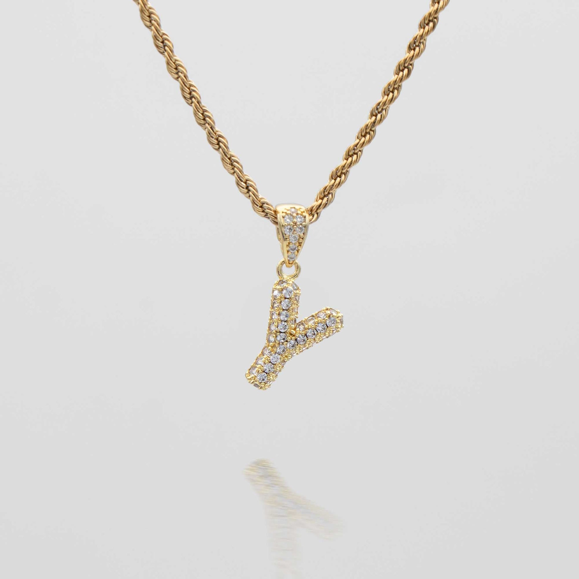 Pave Mini Bubble Initial Necklace - Image 57 - ISMI JEWELS